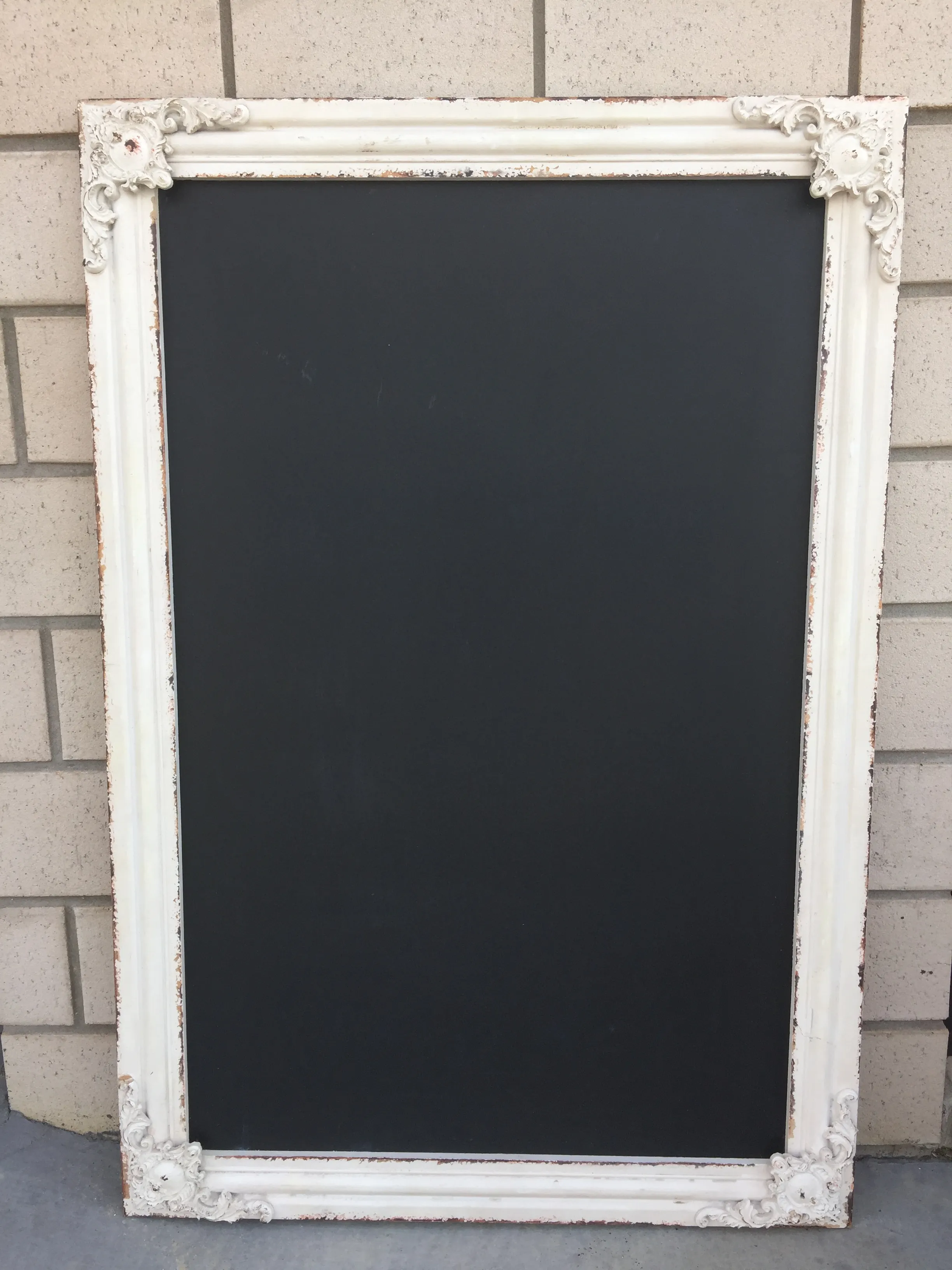 Baroque Chalkboard - White
