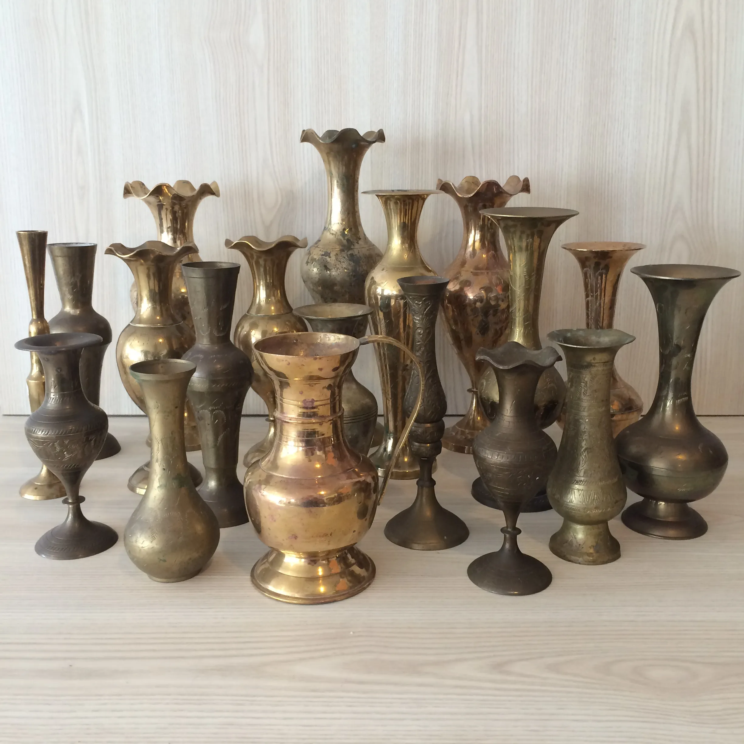Brass Vintage Vases - Assorted Designs
