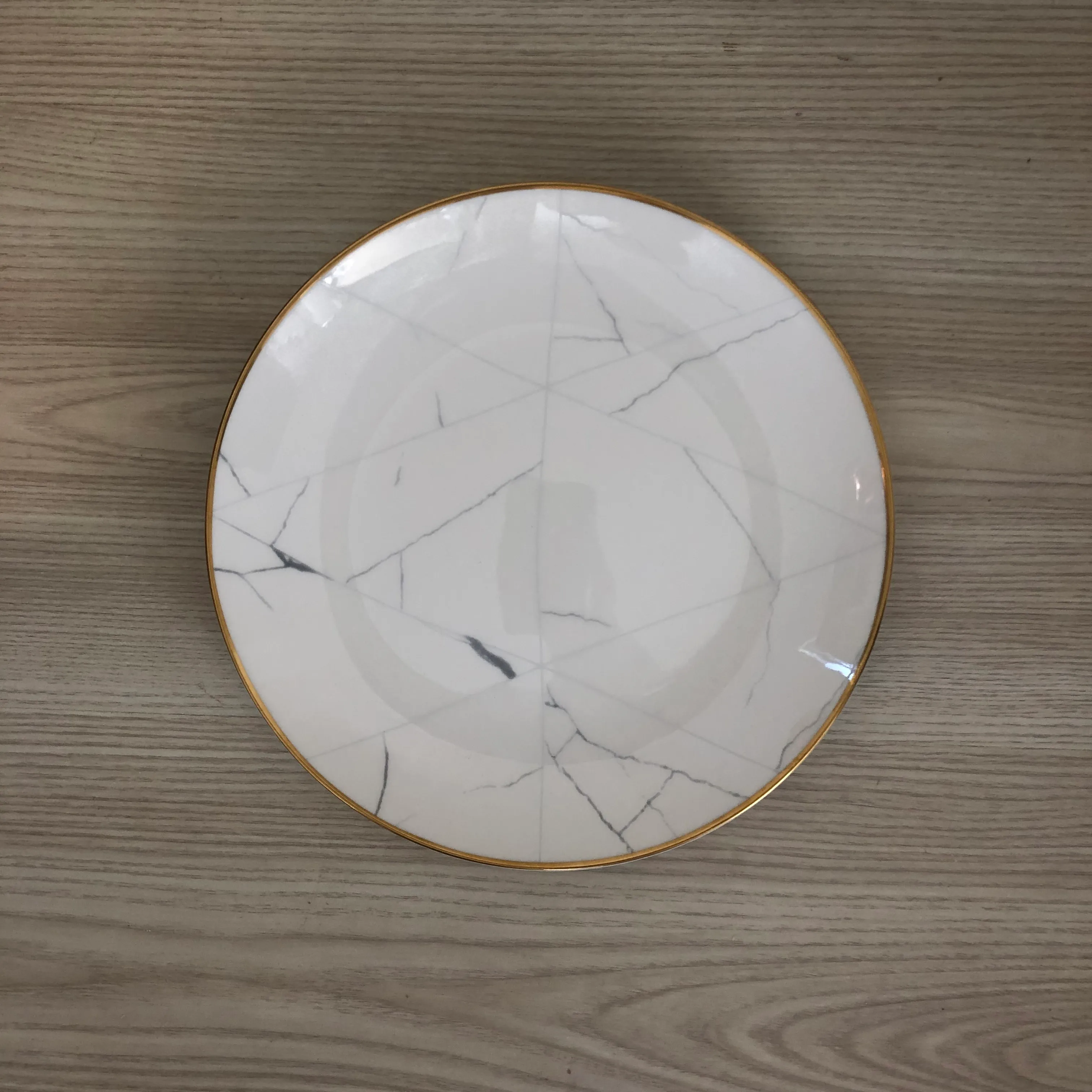 Carrara Marble Gold Rim Side Plate