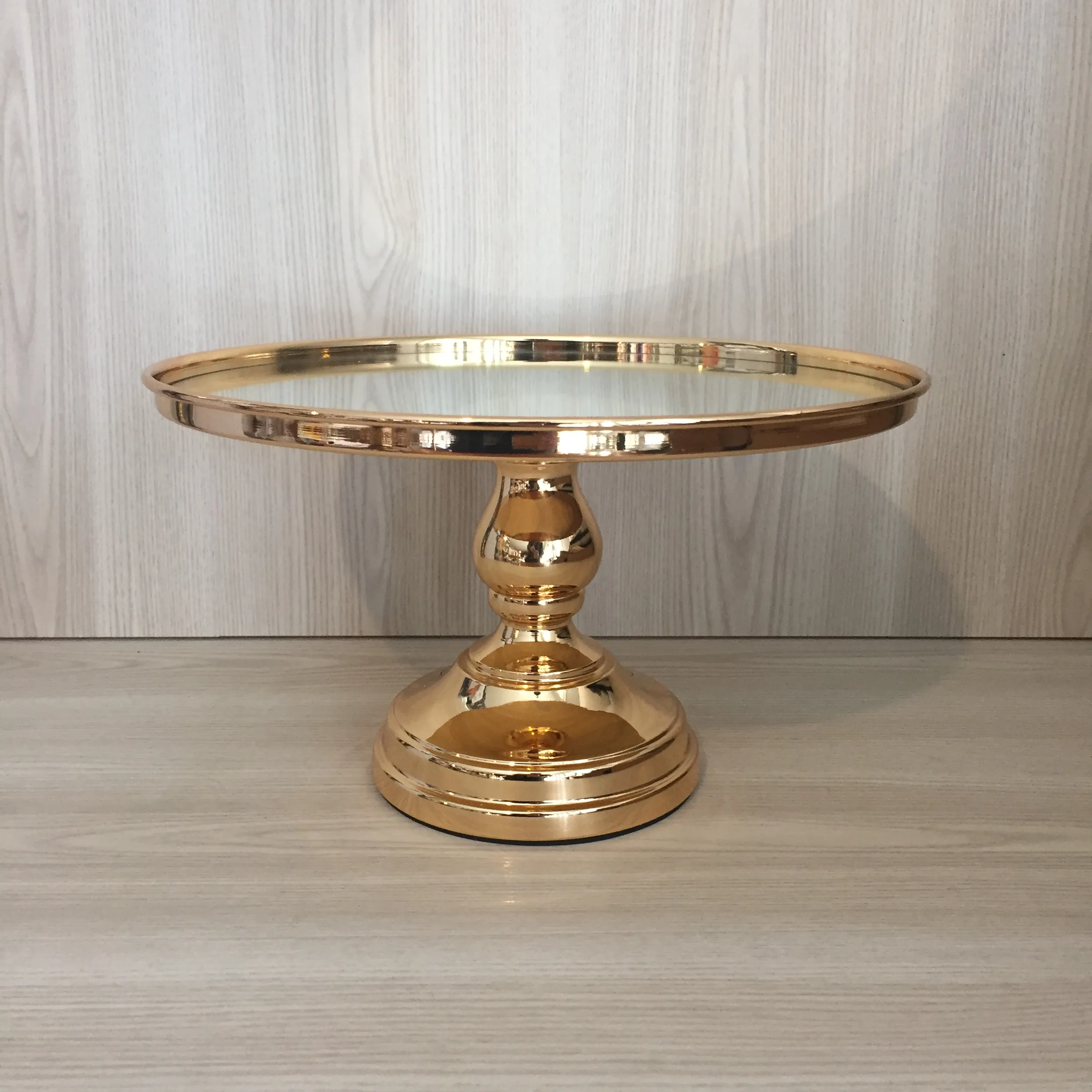 Gala Mirror Plated Cake Stand - Gold 