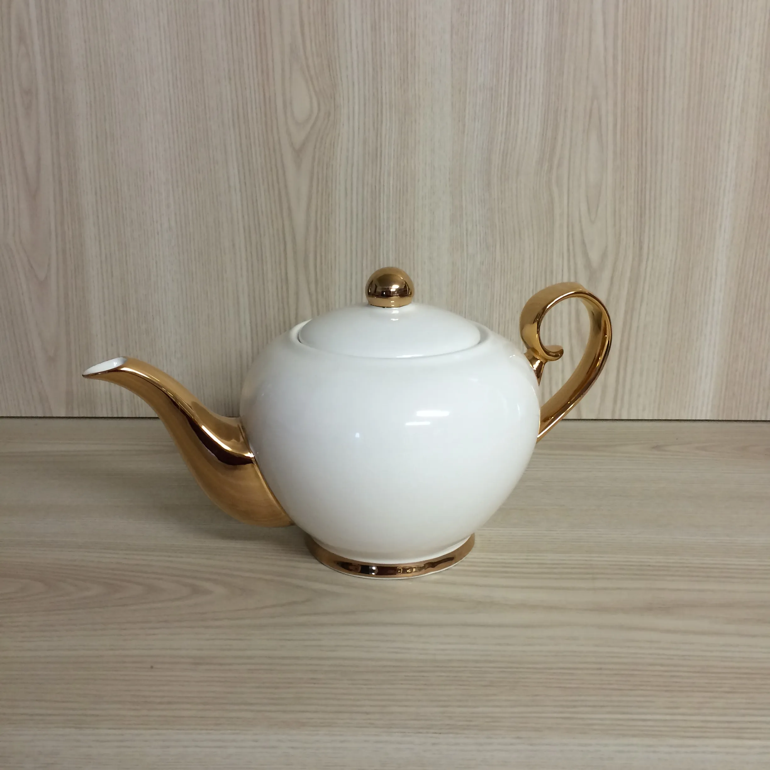 White and Gold Teapot