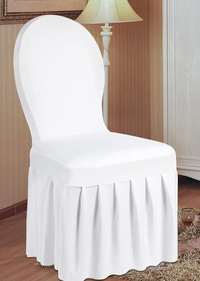 White Slip Covers with Skirting