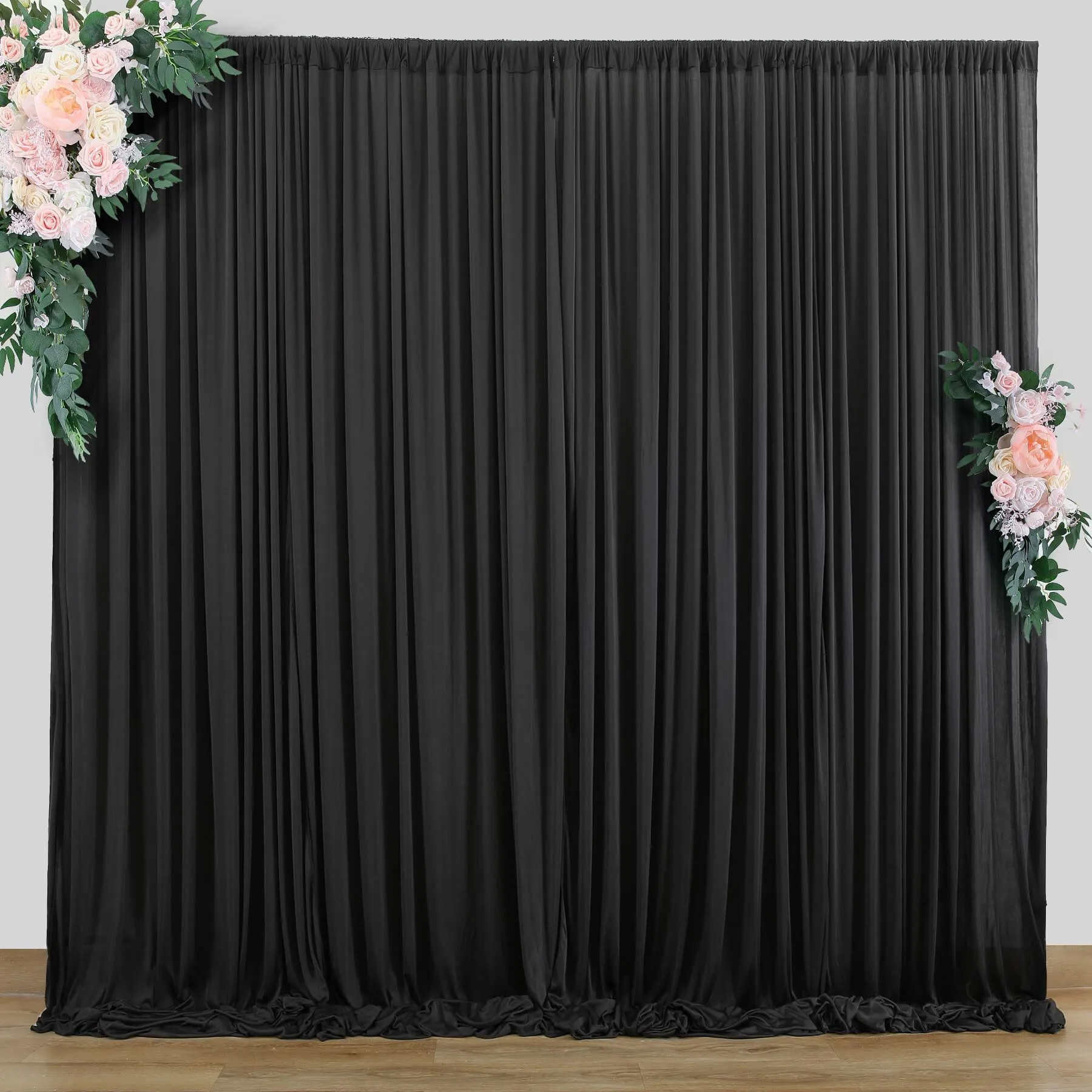 Black backdrop curtain