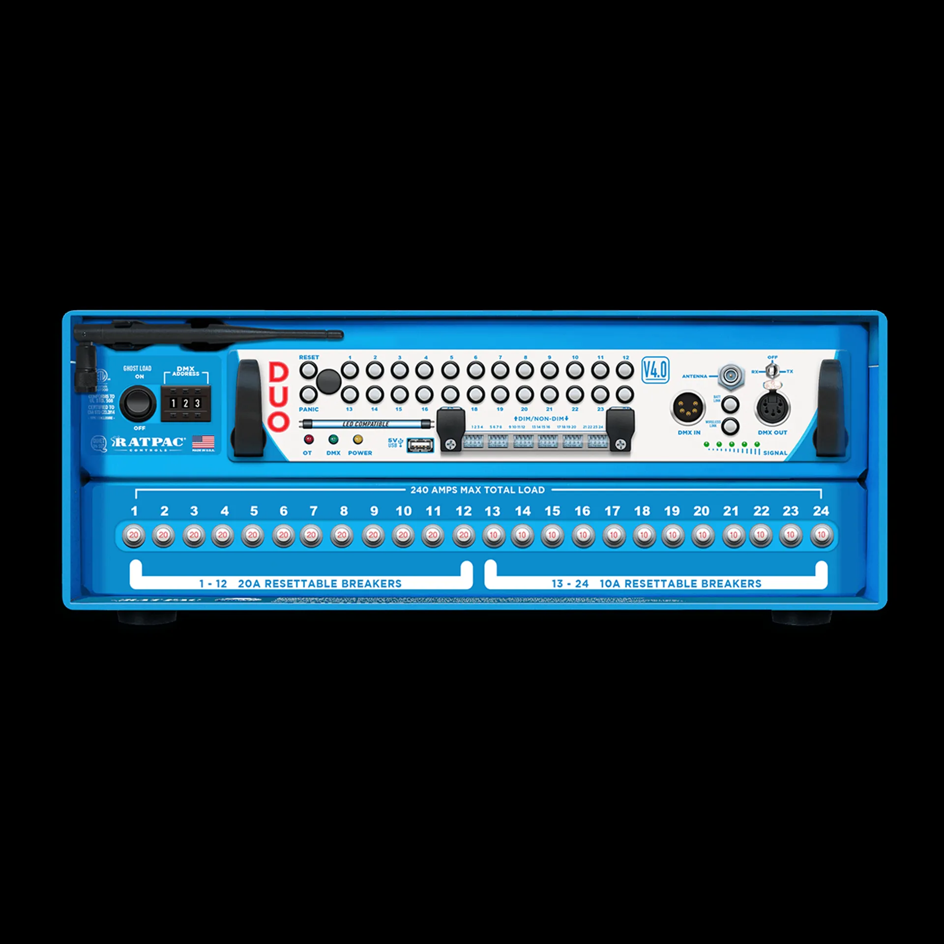 RatPac 24 Channel Duo Dimmer (24×1.2kW/12×2.4kW)