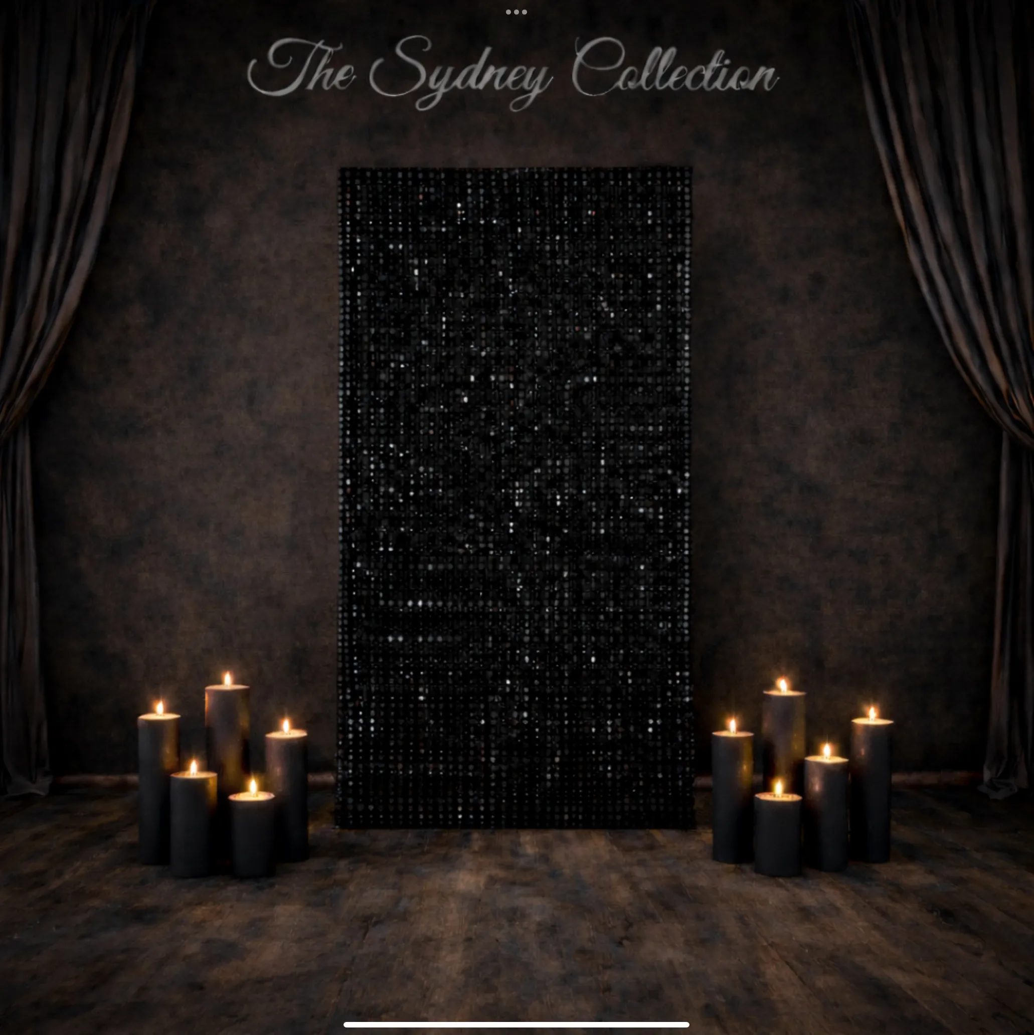 Black/Silver Shimmer Wall