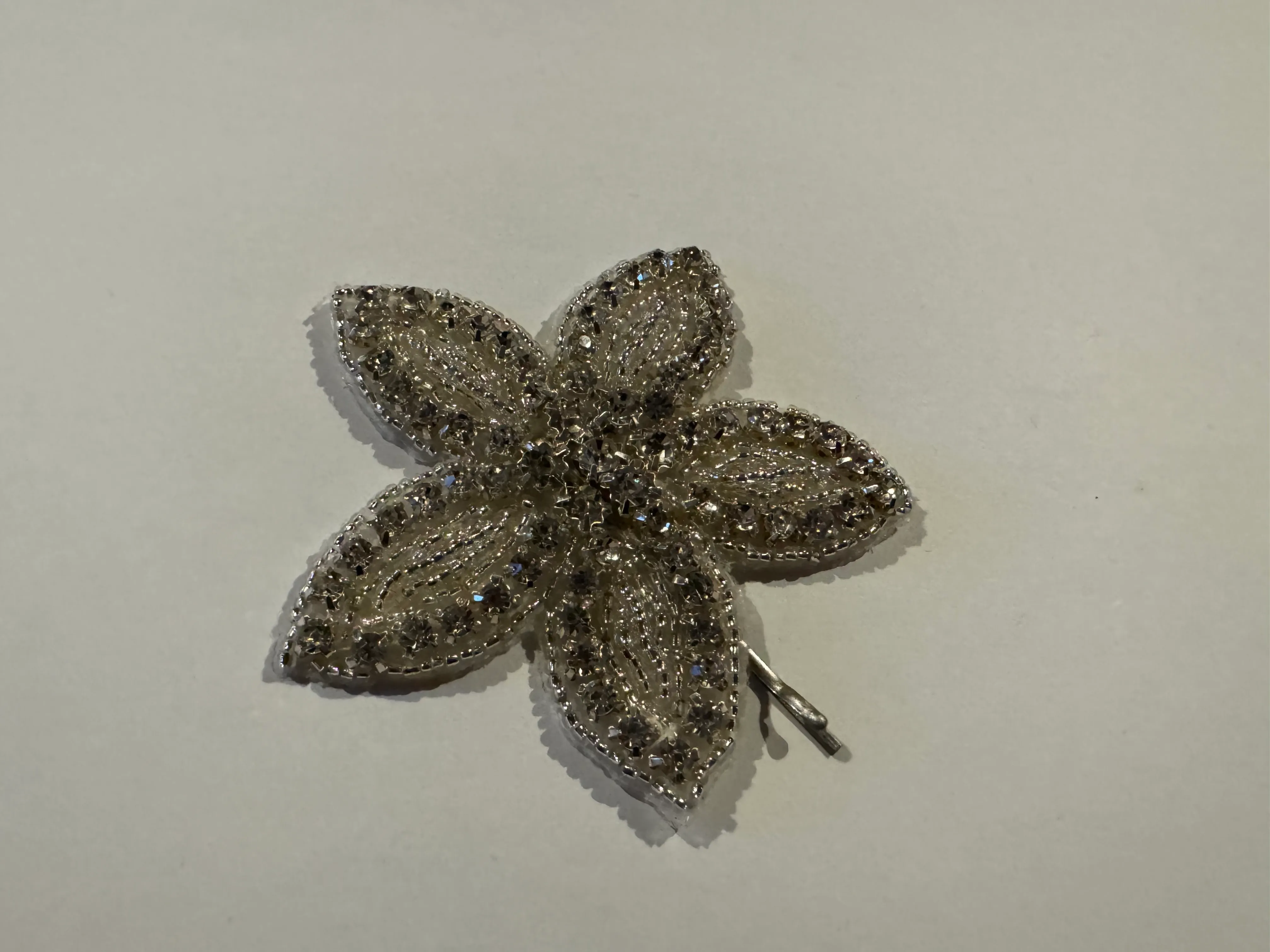 DIAMONTE FLOWER HAIR CLIP