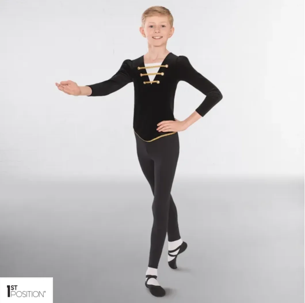 1st Position - Long Sleeved Velour Ballet Tunic
