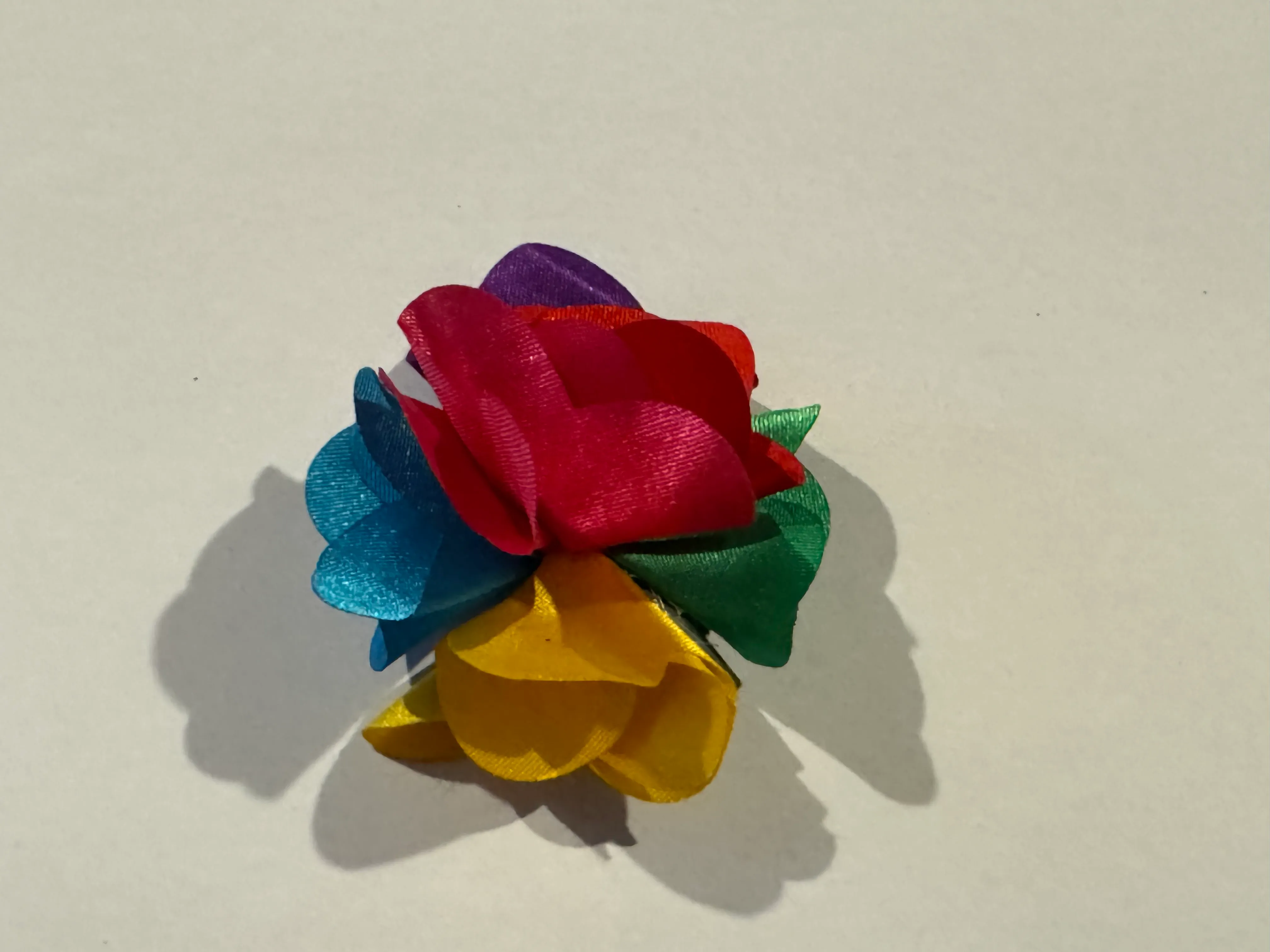 RAINBOW FLOWER HAIR CLIP