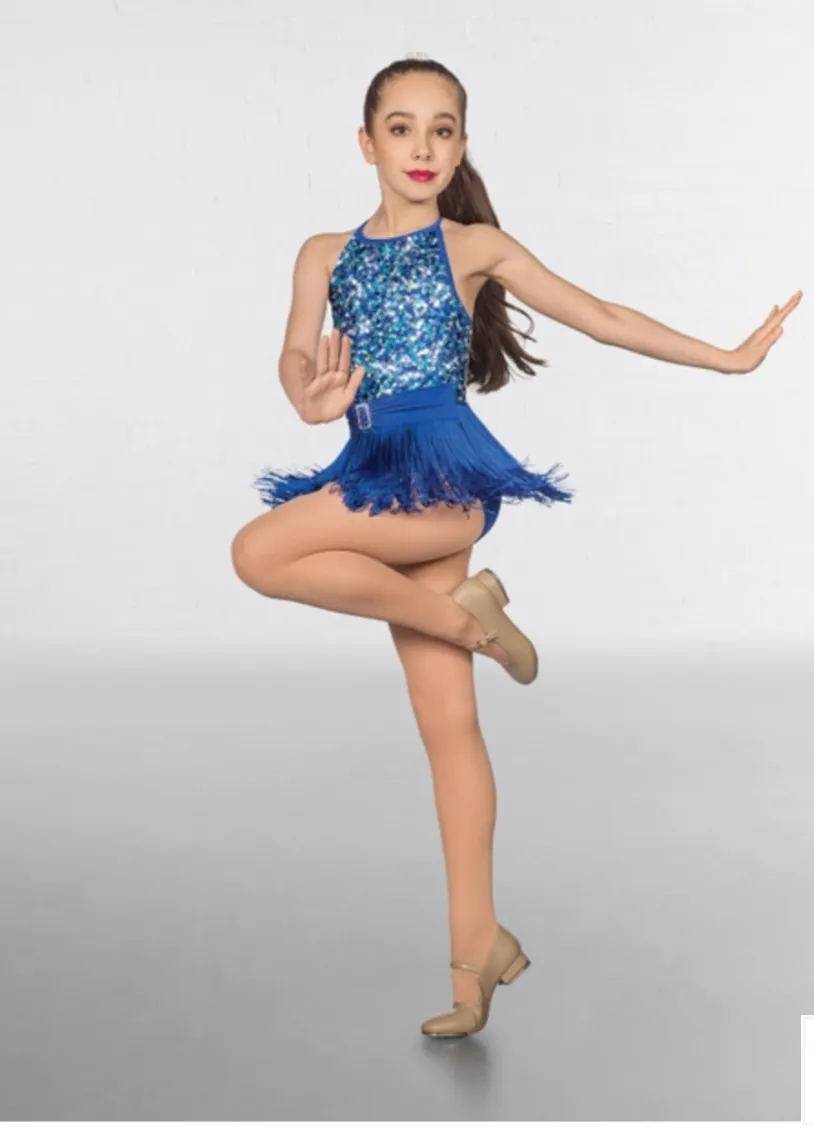1st Position Sequin Bodice Fringe Unitard