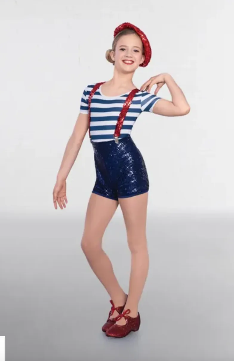 1ST POSITION -  STRIPED SEQUIN CHARACTER UNITARD