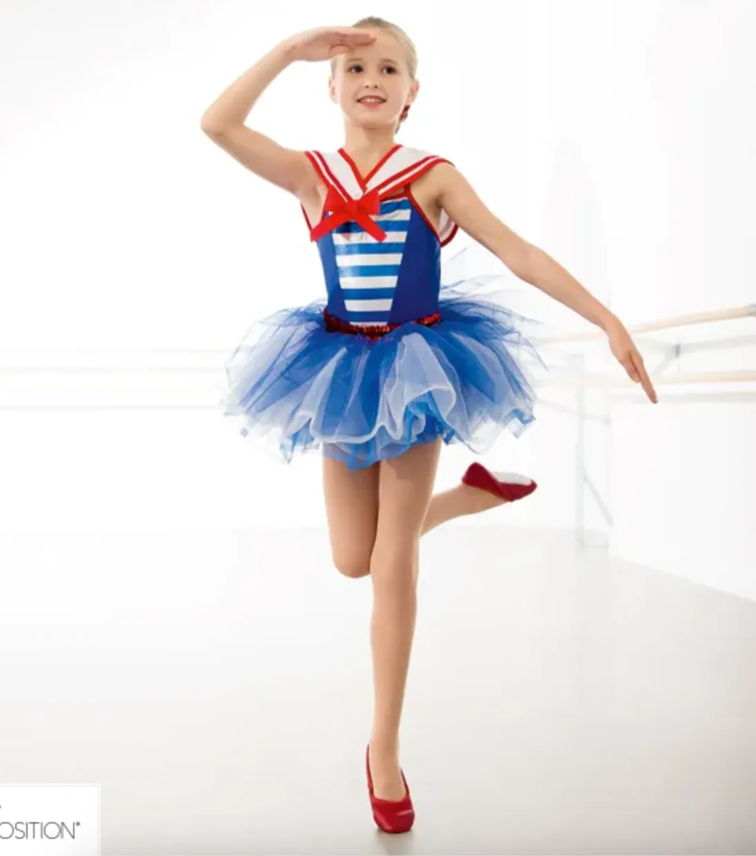 1ST POSITION SAILOR LEOTARD, TUTU, & COLLAR