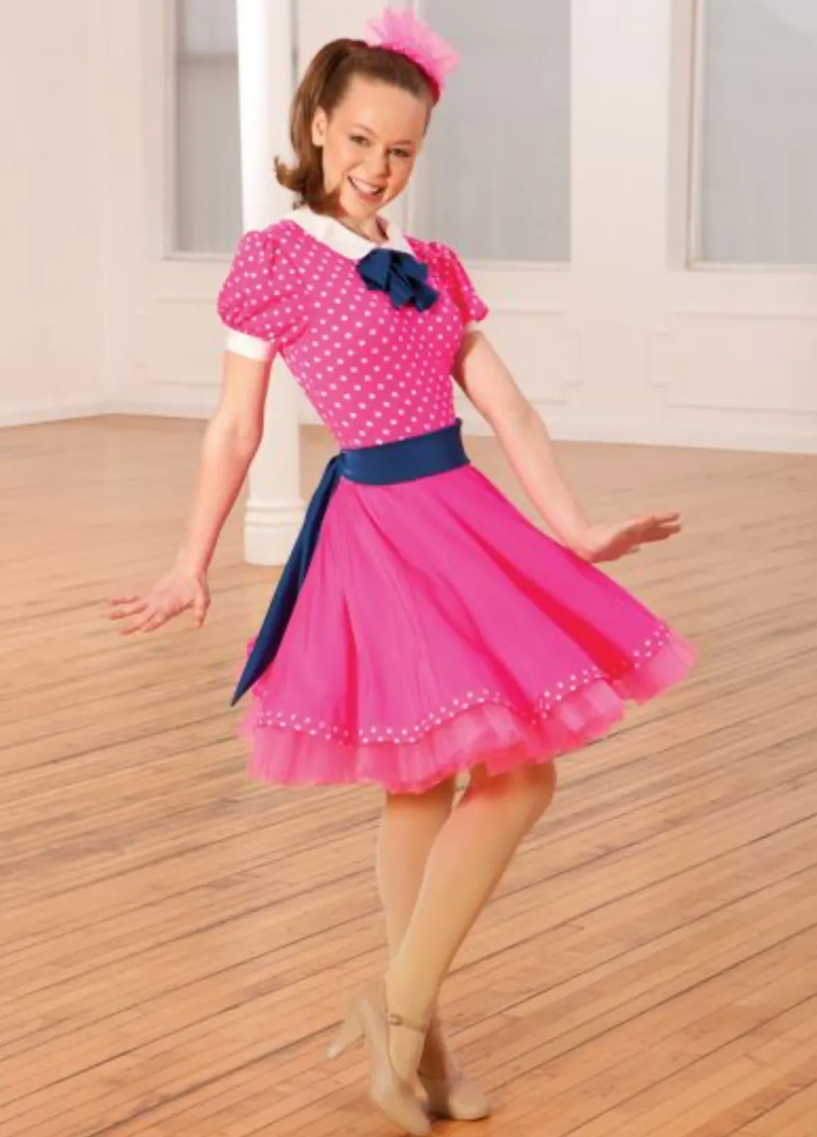 REVOLUTION - DOTTY DRESS WITH COLLAR