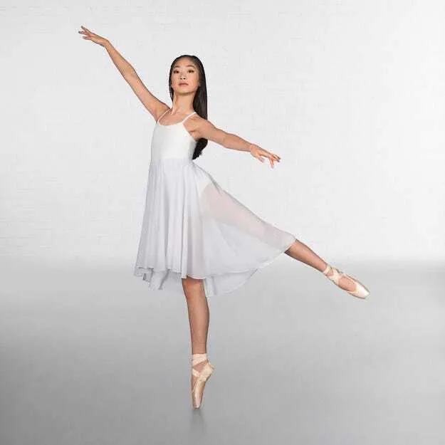 1st Position - Camisole Skirted Leotard White / Cream 