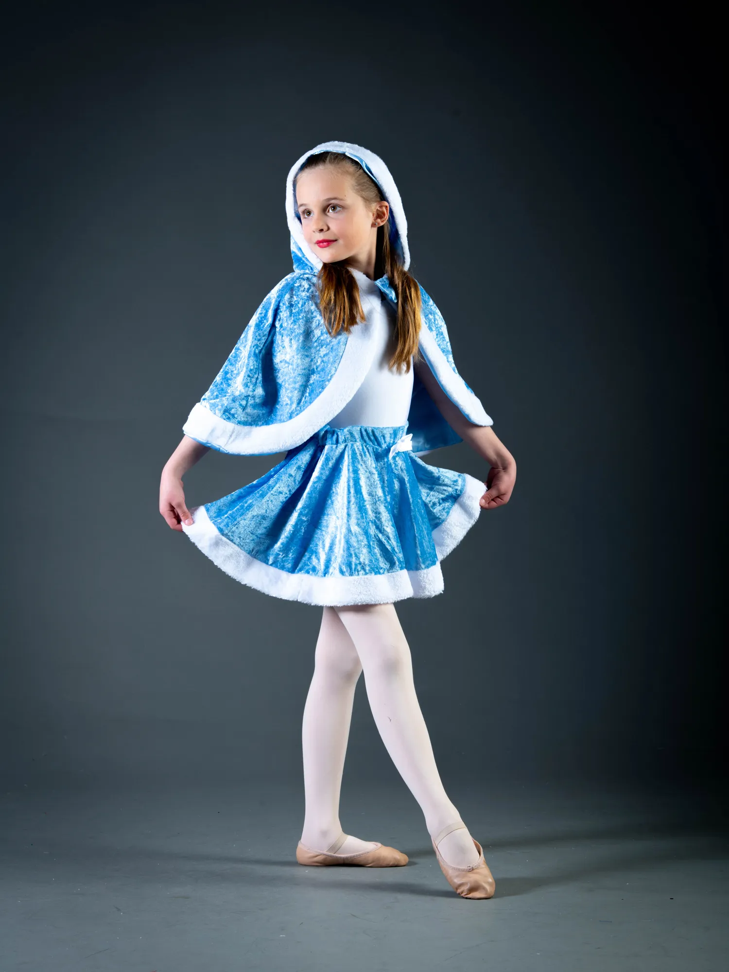 1ST POSITION - FAUX FUR CAPE & SKIRT