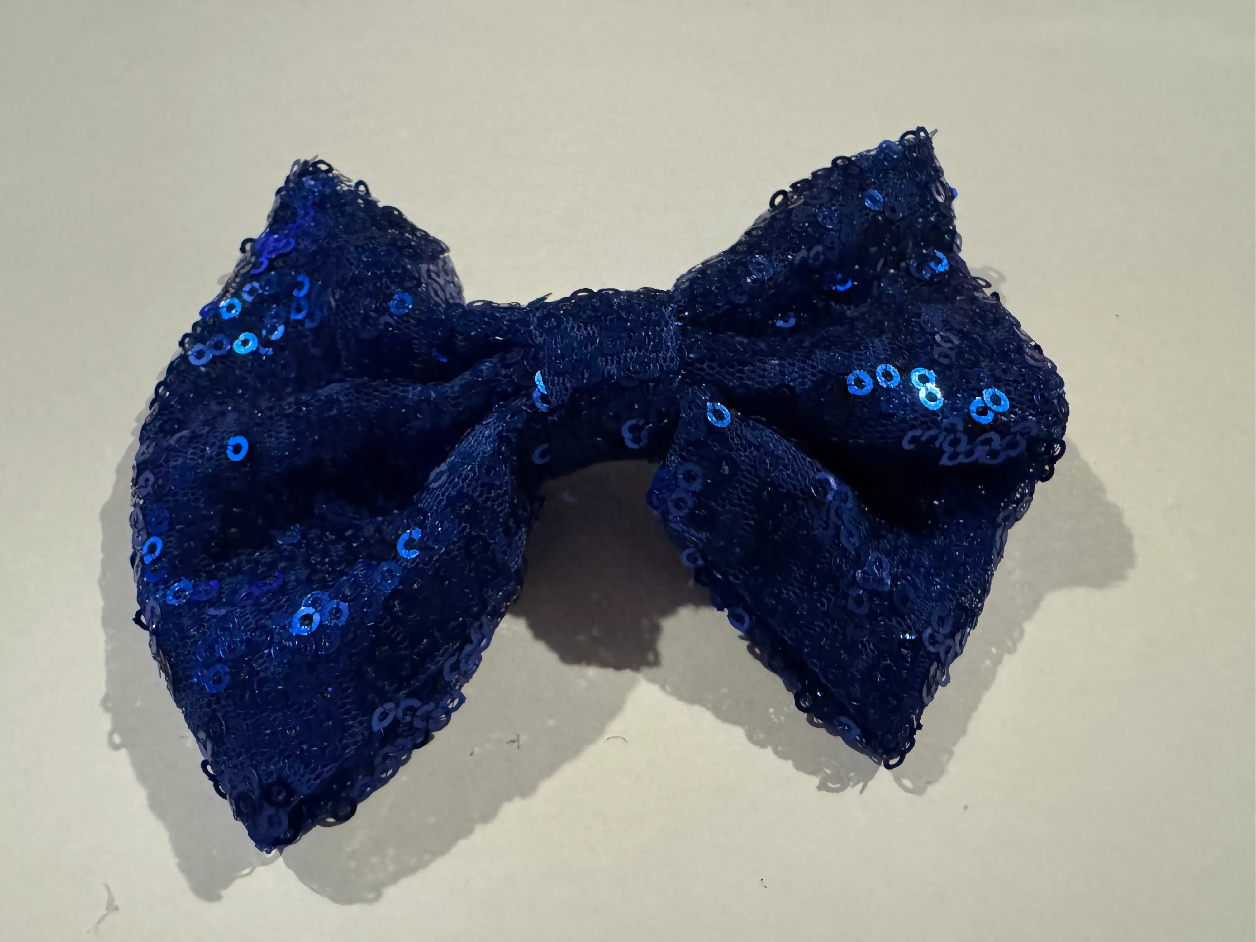 ROYAL BLUE SEQUIN BOW HAIR CLIP