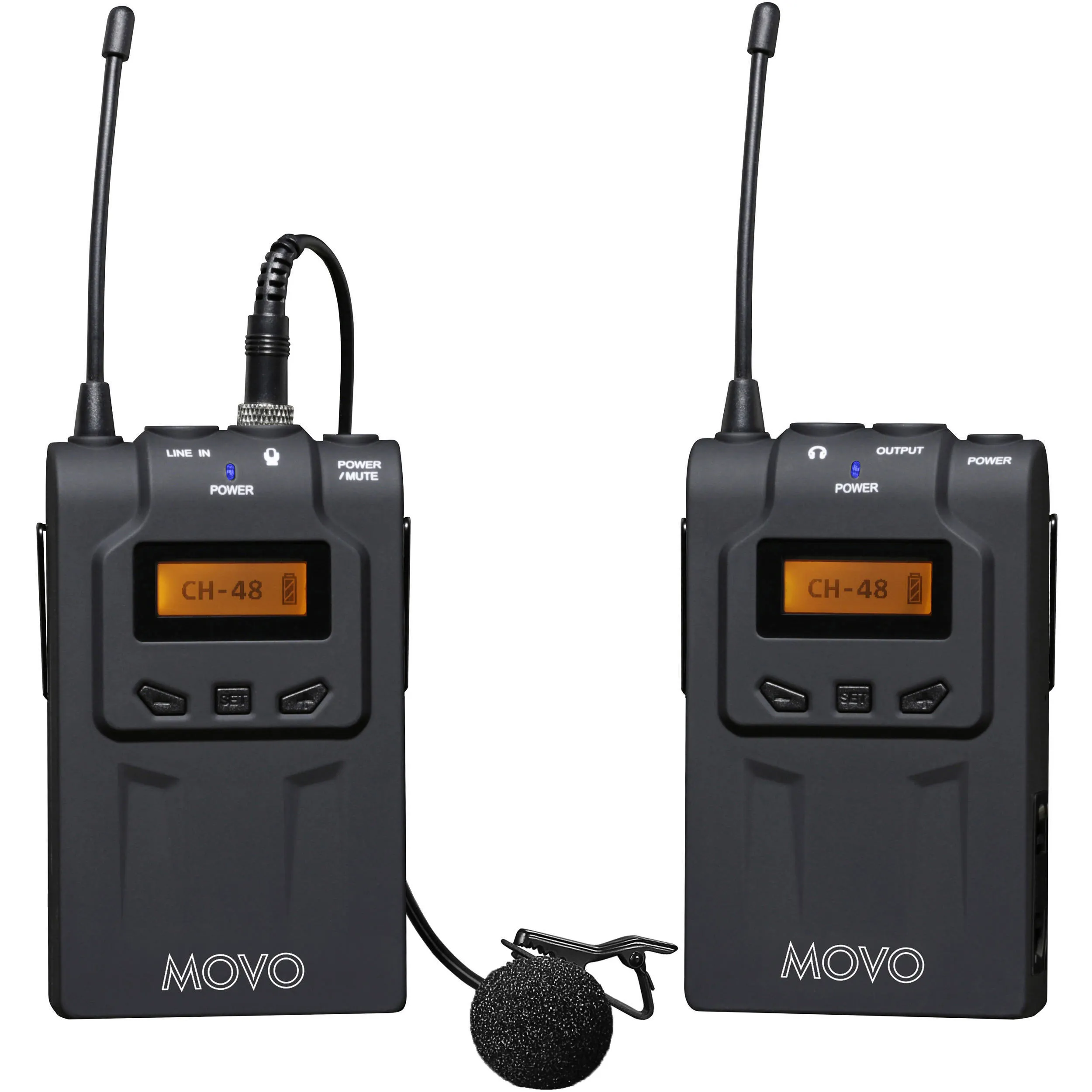 Movo WMIC70 Wireless 48-Channel UHF Lavalier Mic System