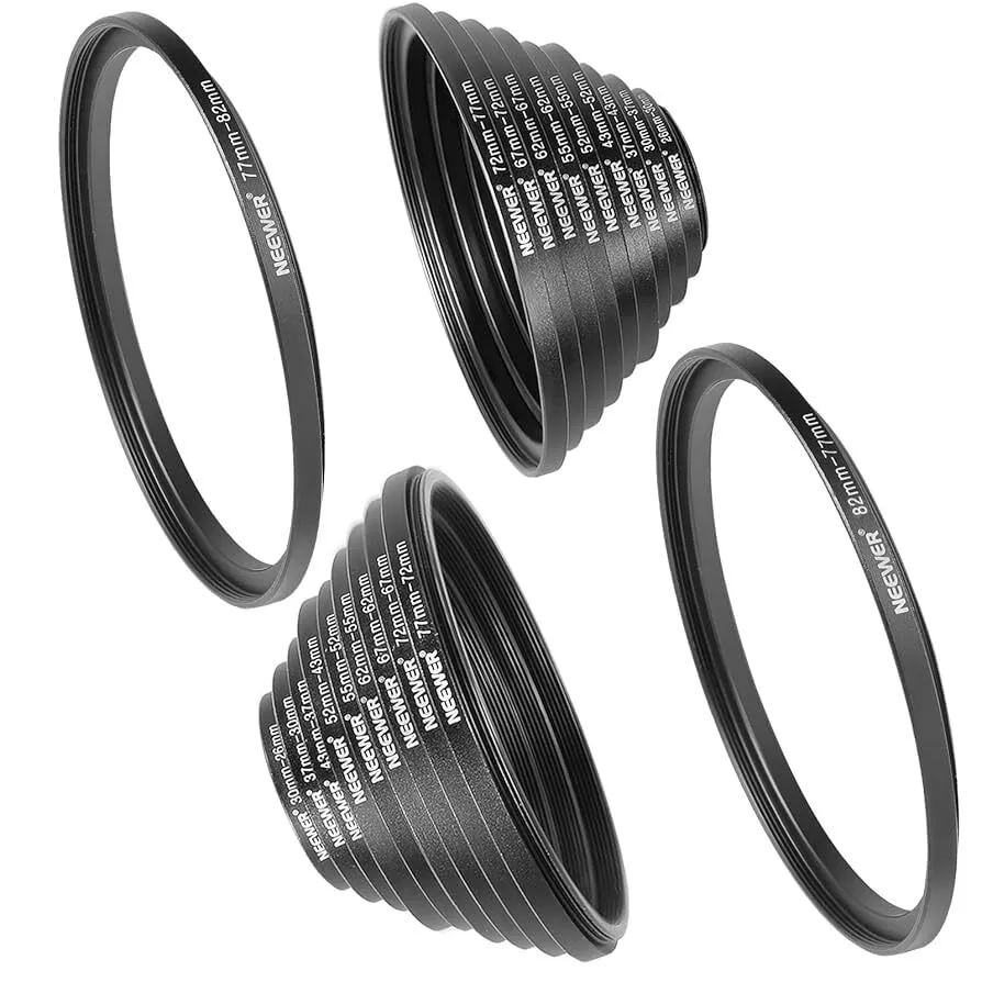 Step-Up/Step-Down Lens Adapter Rings Set of 20