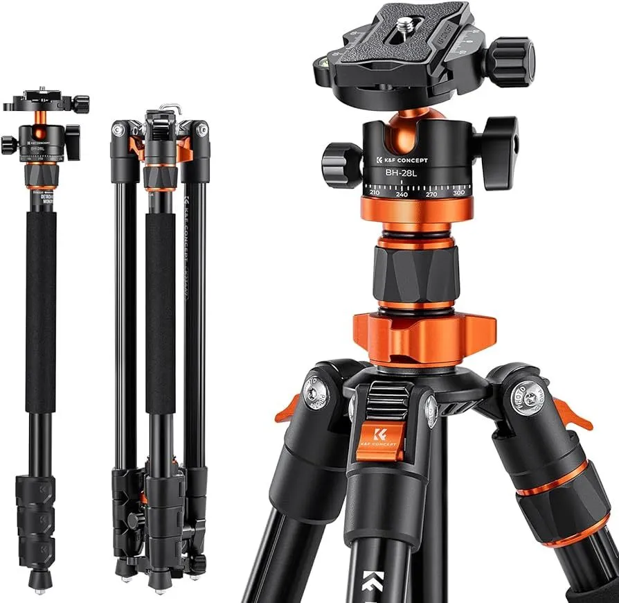 K&F Concept 78" Aluminum Tripod with KF-28 Ball Head Bundle