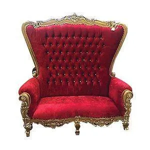 Banquette Velours rouge