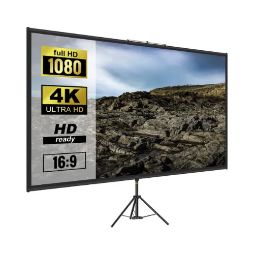 Écran de projecteur sur trépied avec support