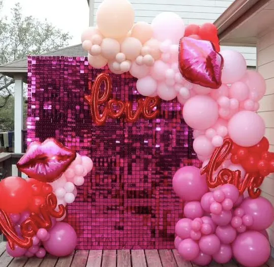 Hot Pink Shimmer Wall