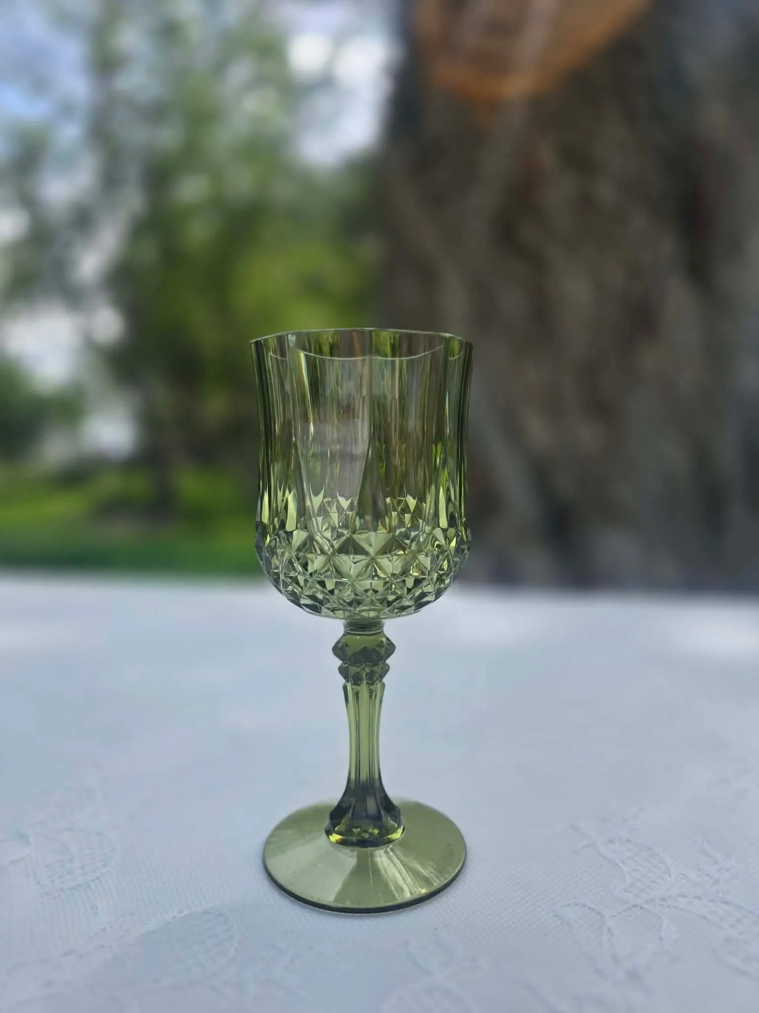 Detailed Goblets -  Sage Green 7 oz