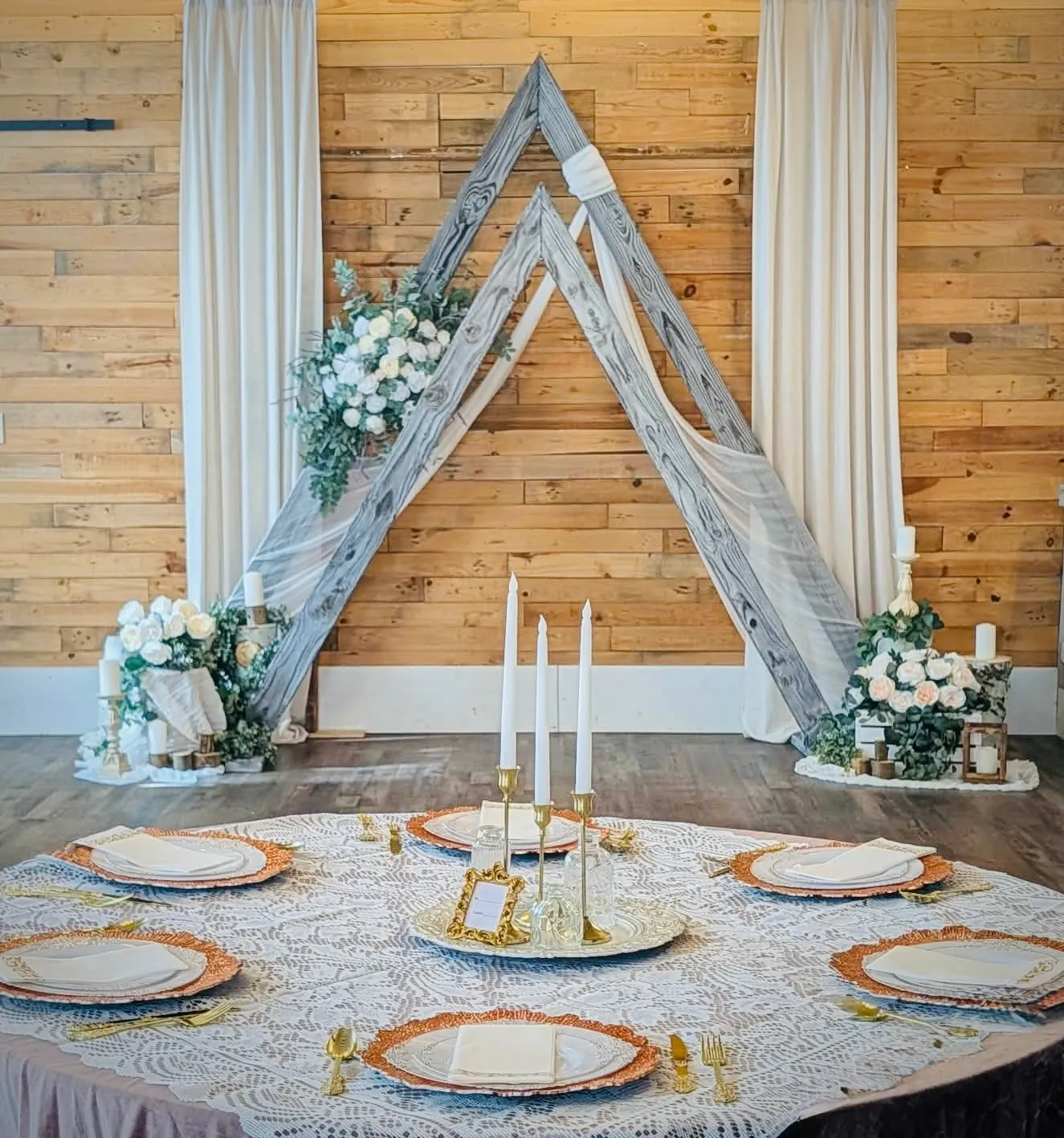 White Lace Overlay 54" x 54" 