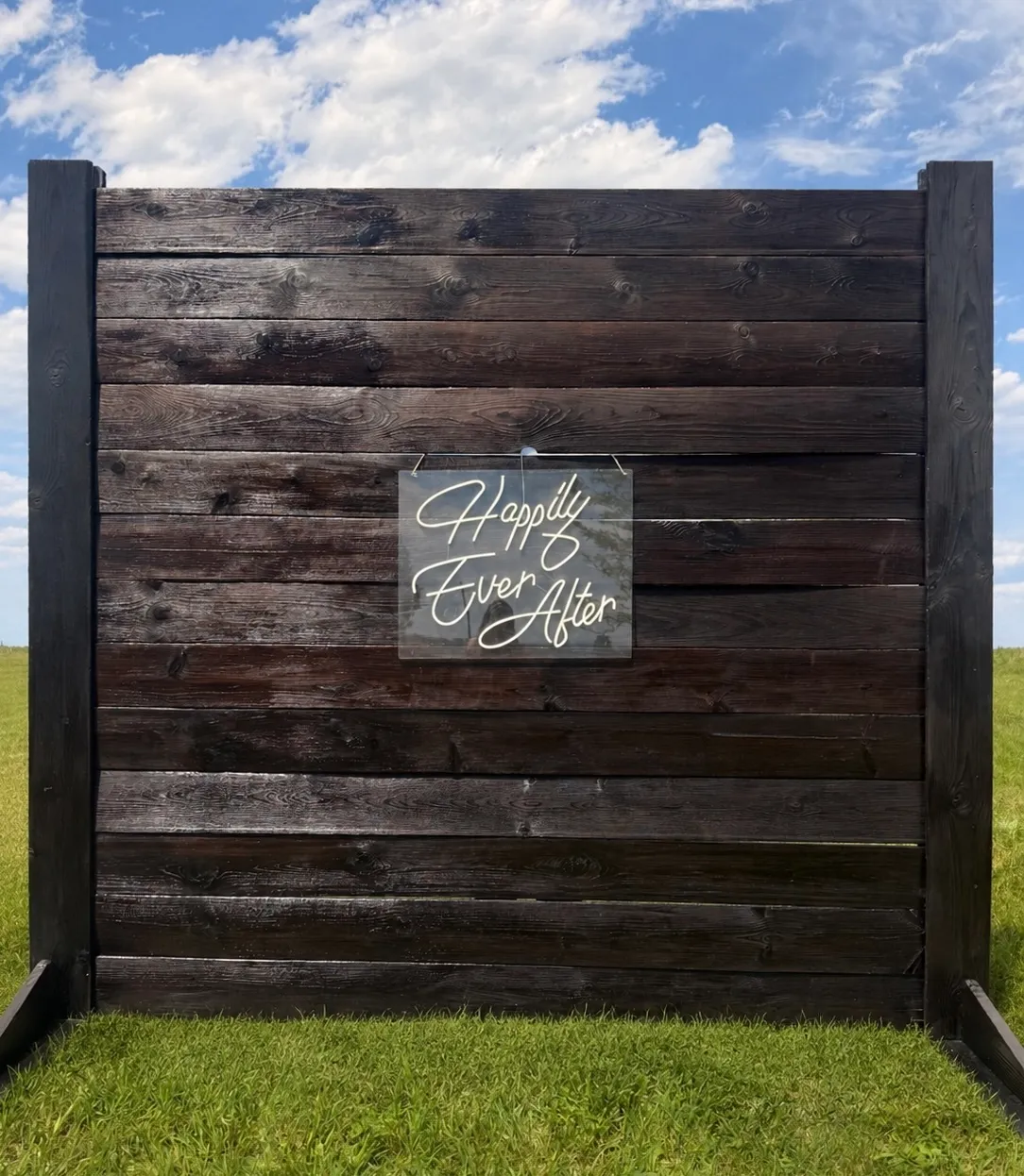 Custom Two-Sided 8' x 8' Wooden Backdrop 