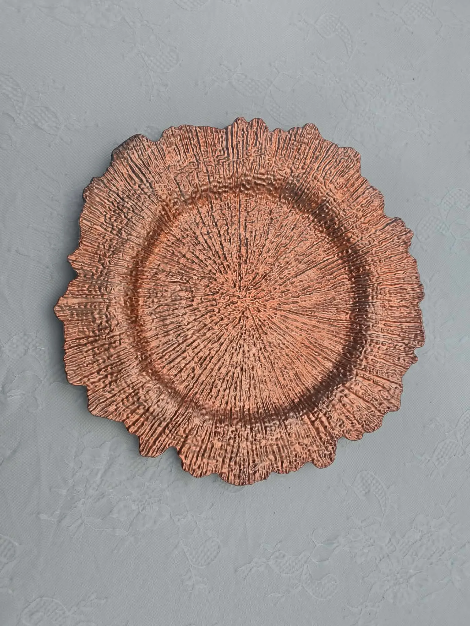 Reef Charger Plates - Rose Gold 