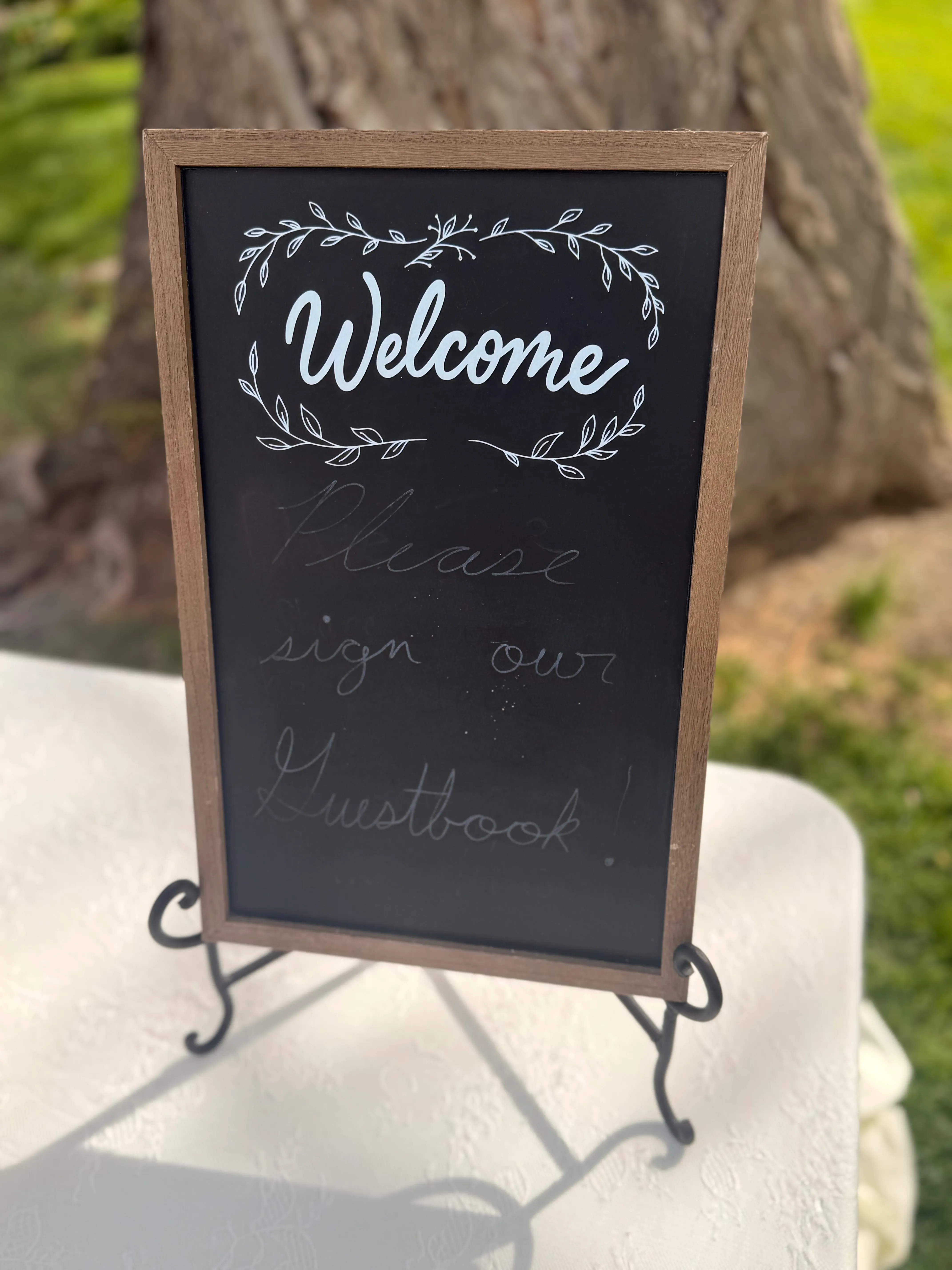 Welcome Chalk Board Sign