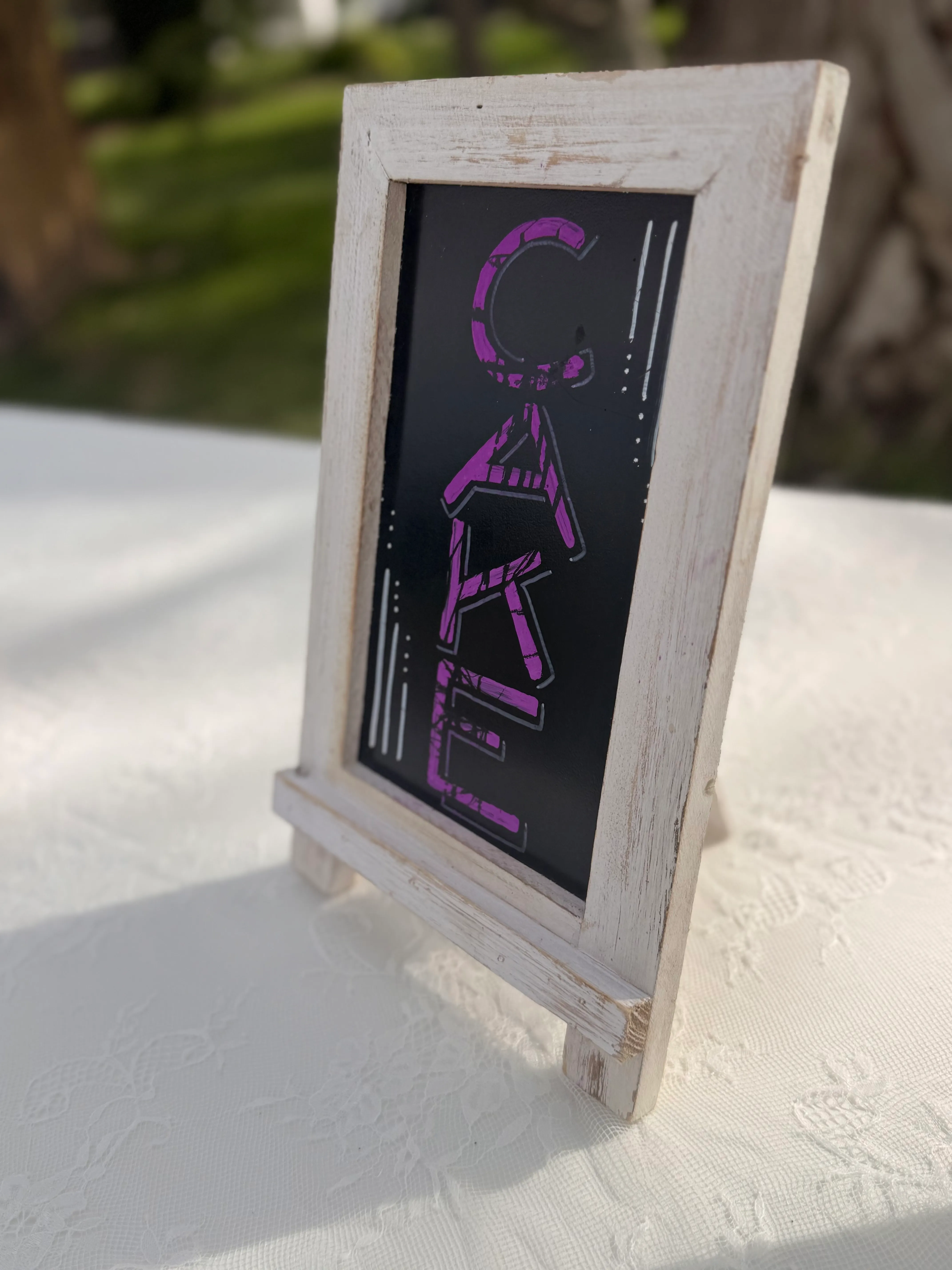 Whitewashed Chalk Sign