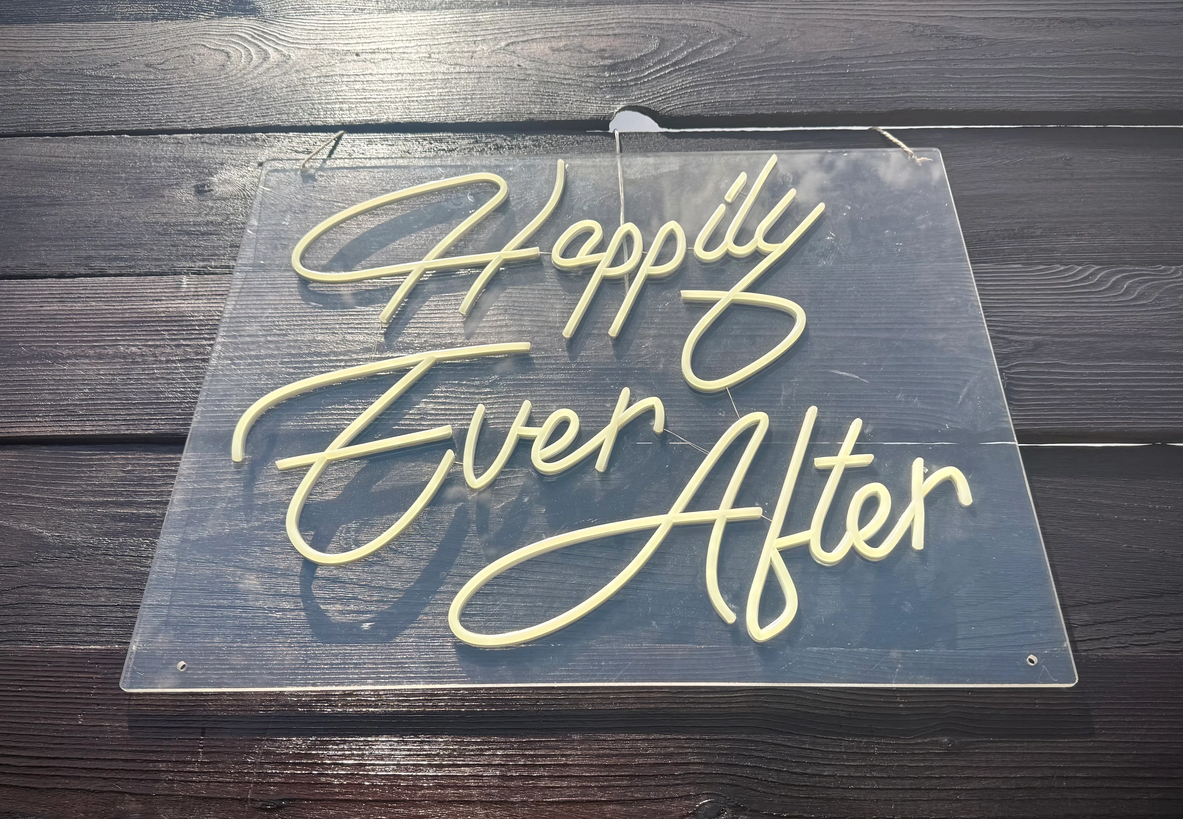 Neon Happy Ever After Sign 