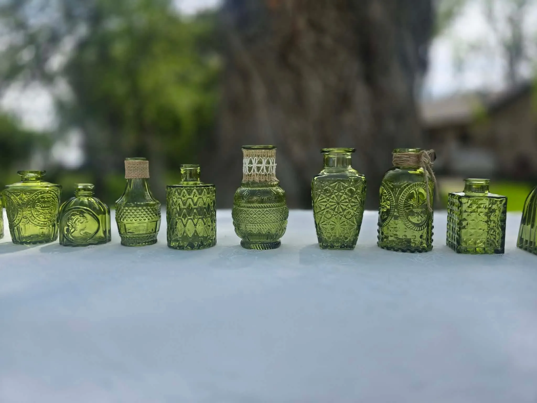 Small Glass Bud Vase - Sage Green 