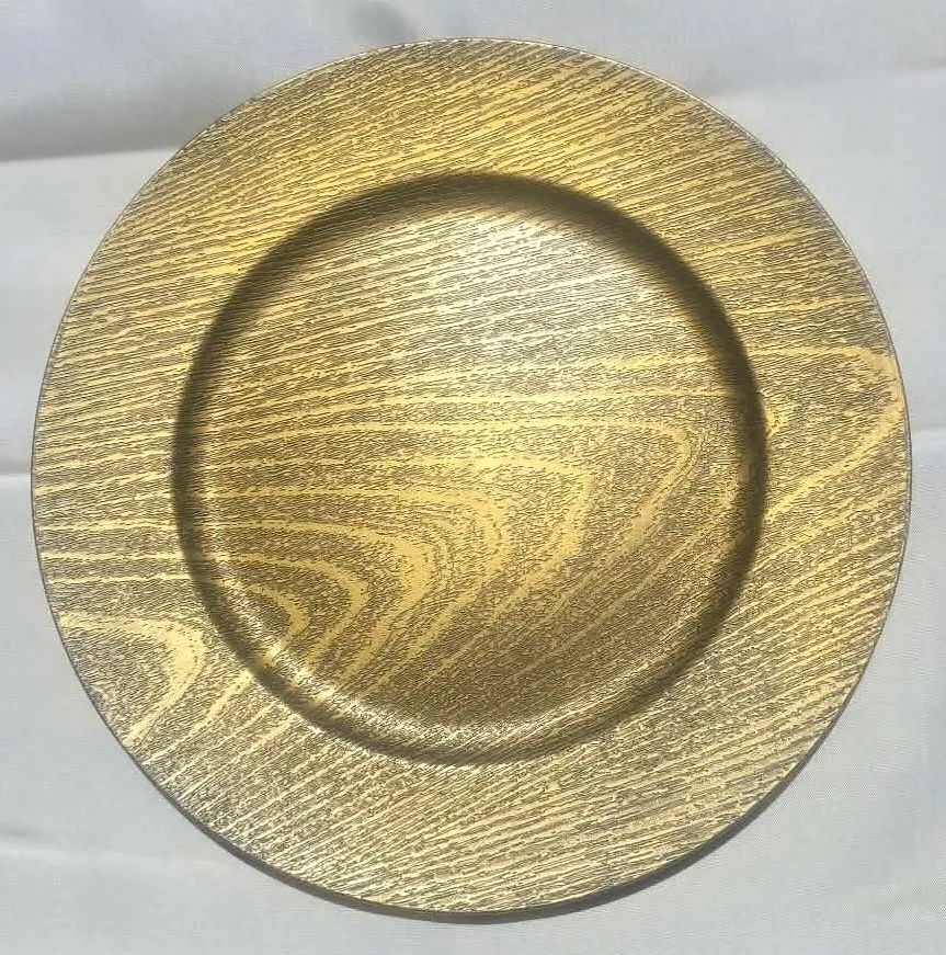 Gold Wood Charger