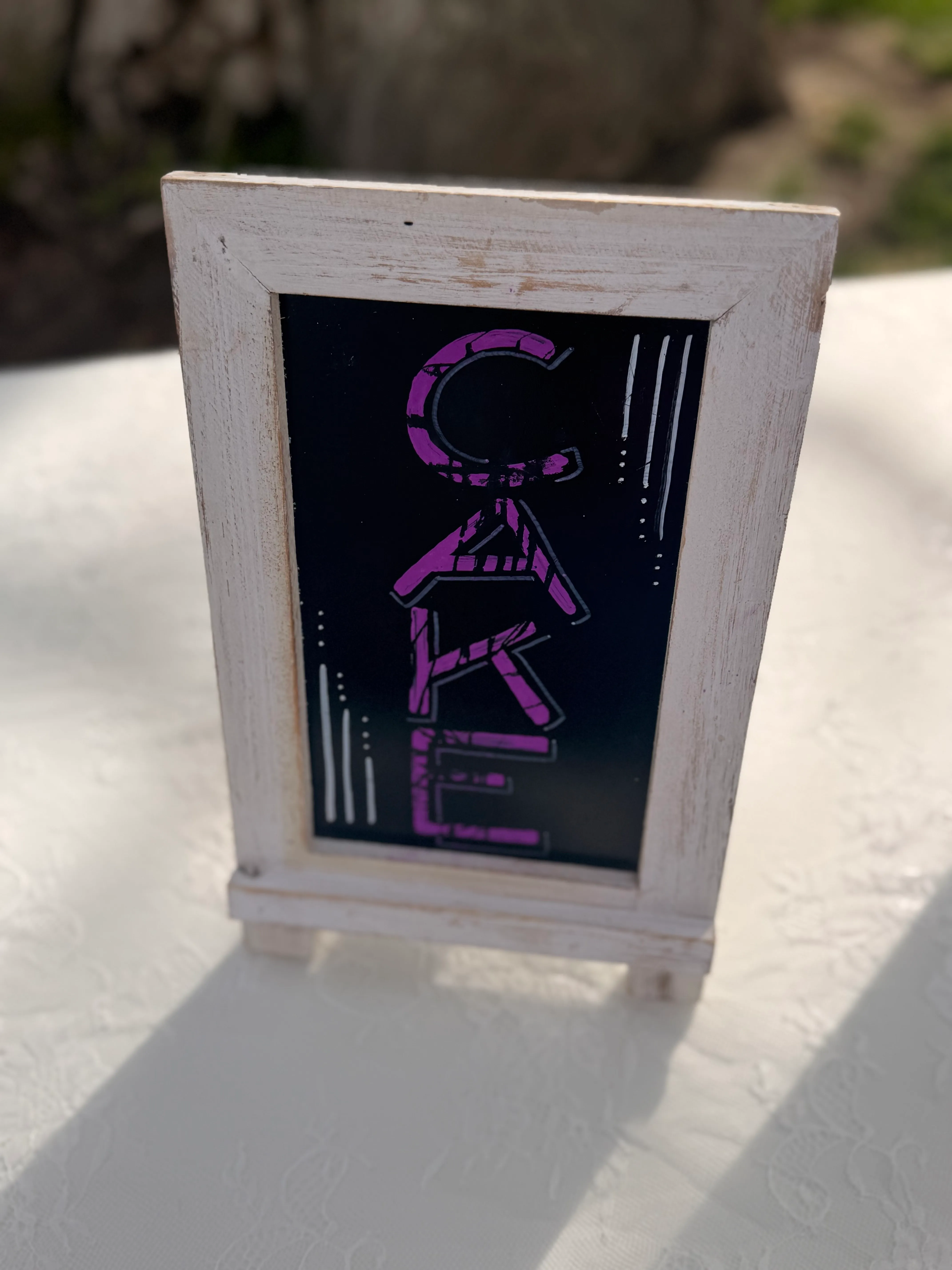 Whitewashed Chalk Sign