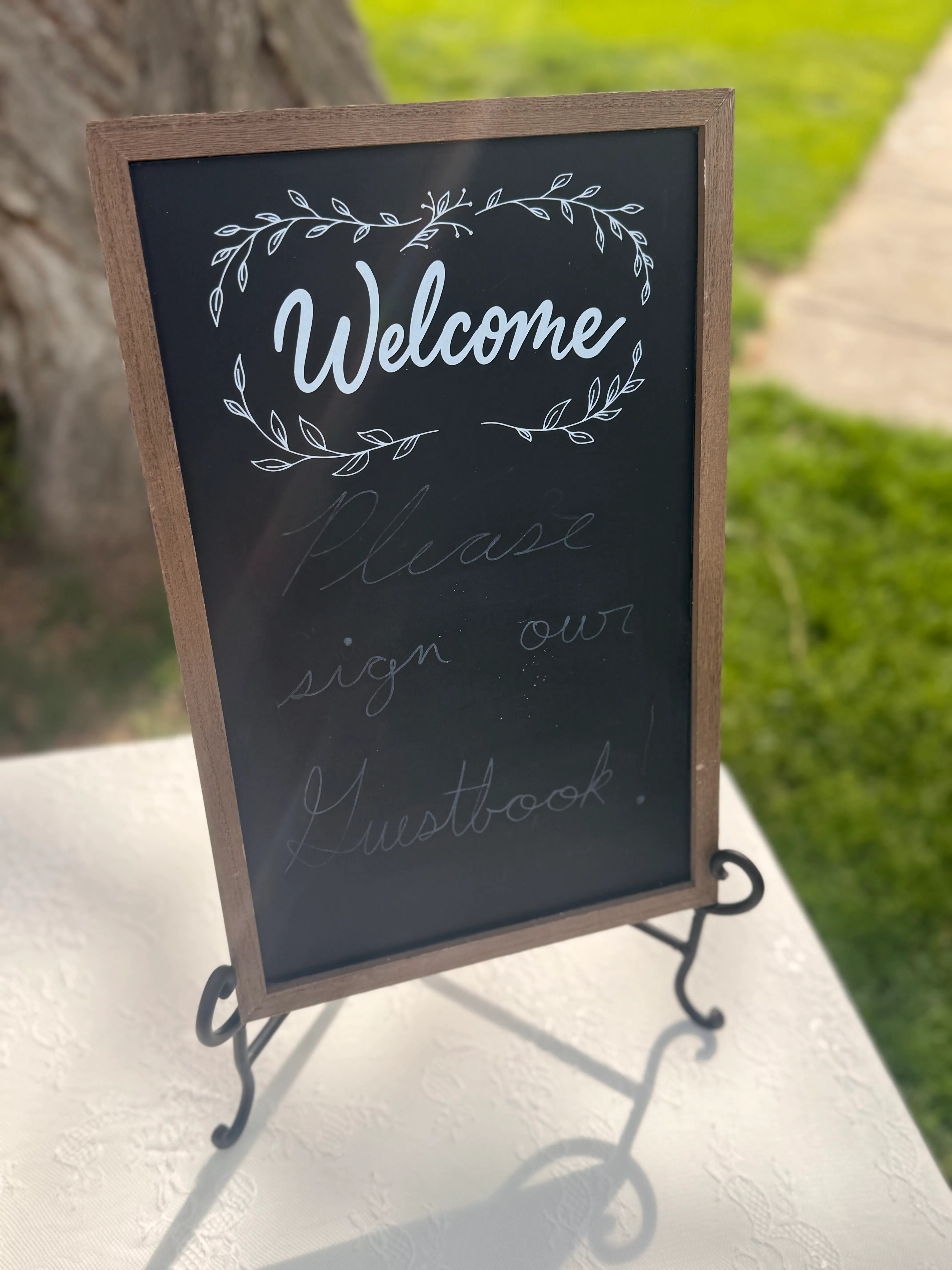 Welcome Chalk Board Sign