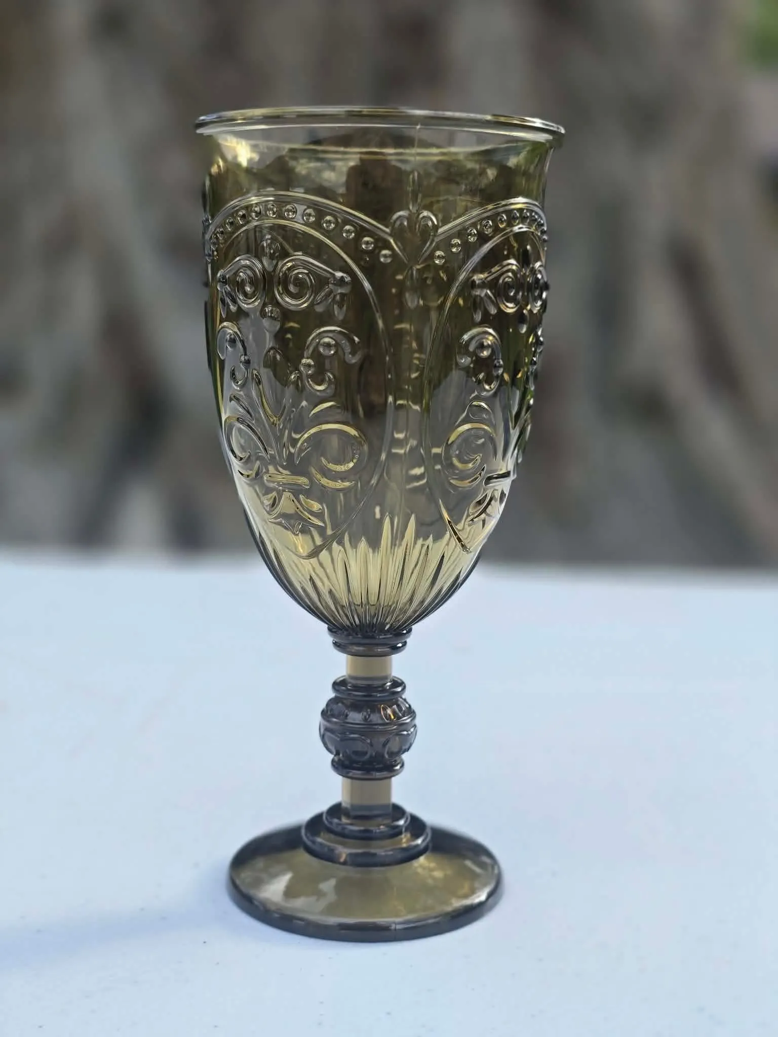 Detailed Goblet 10 oz - Dusty Sage Green