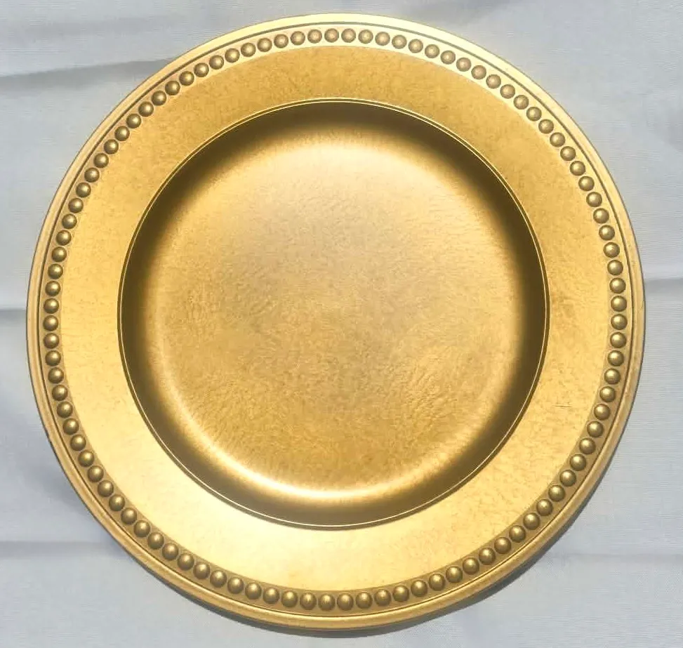 Gold Beaded Rim Charger