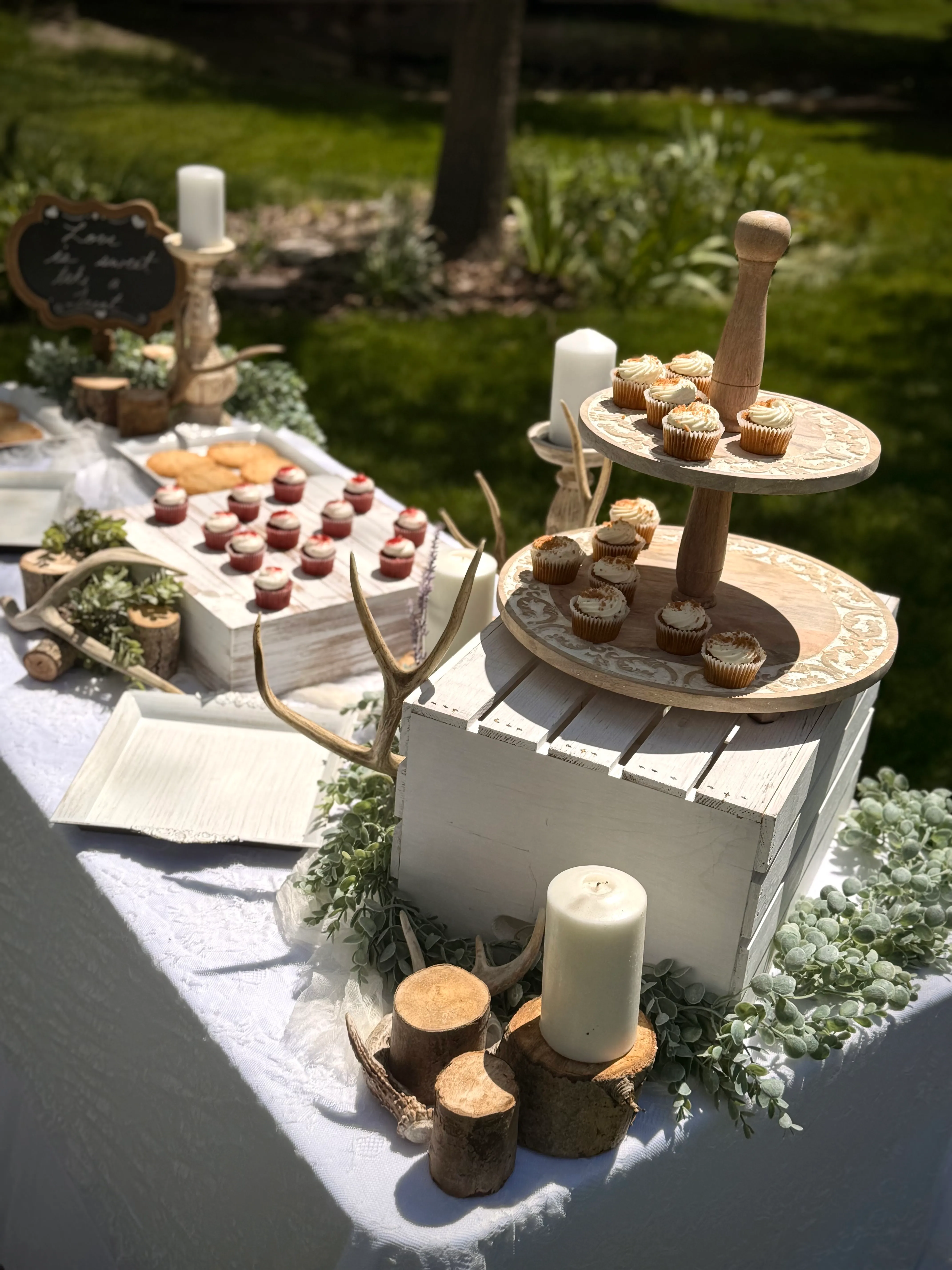 Antique Whitewashed Platters