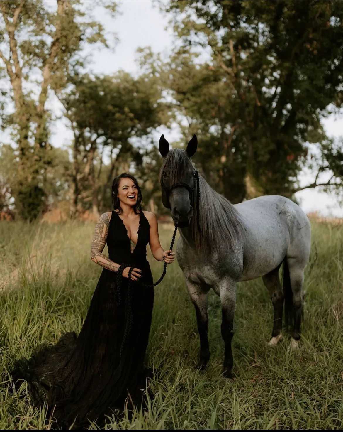 the black strap gown