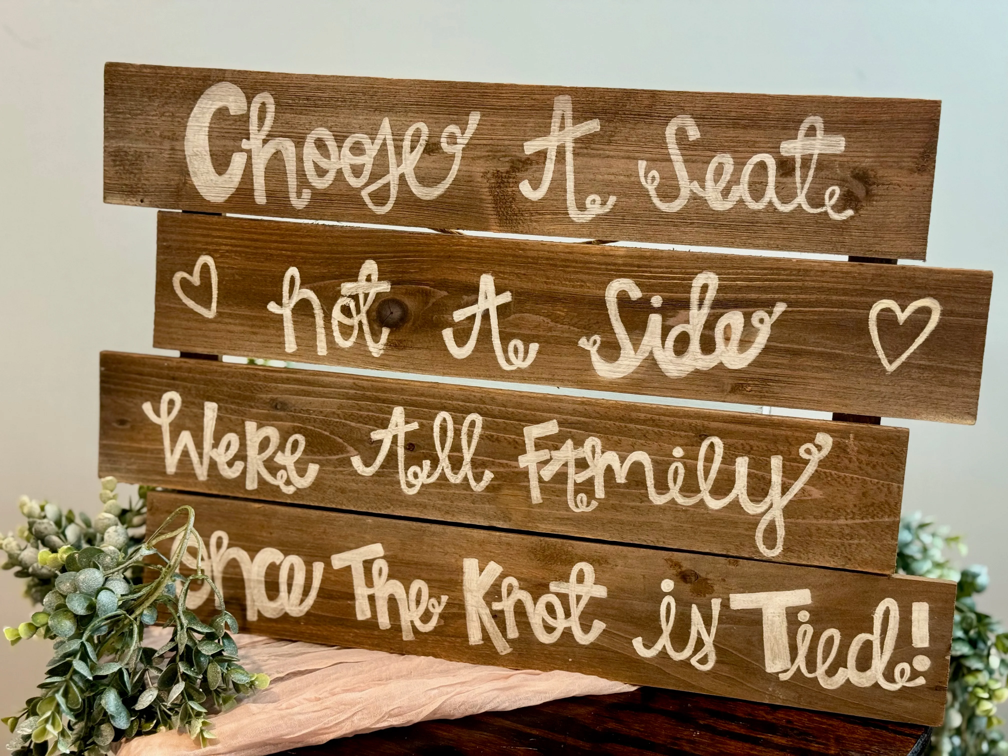 Choose a Seat Not a Side - Barn Wood