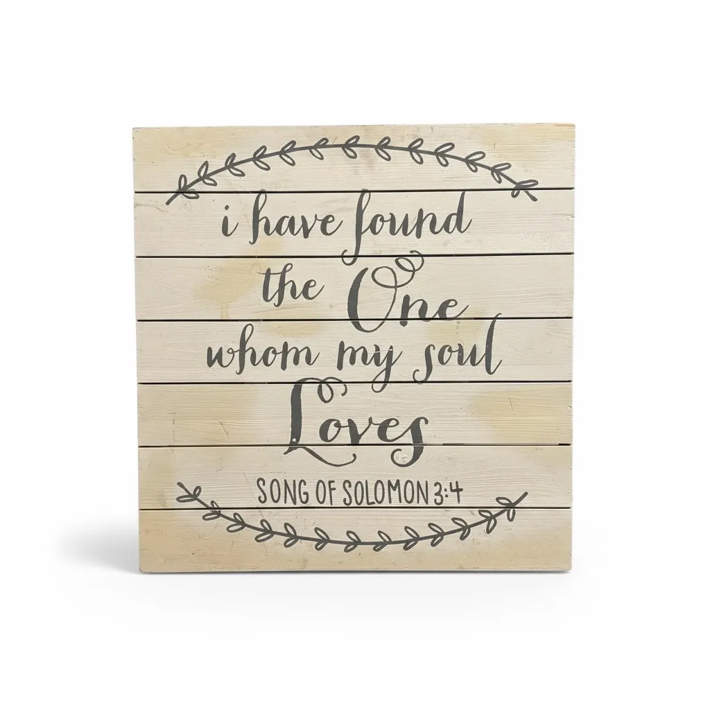 Wooden White Sign Songs of Solomon