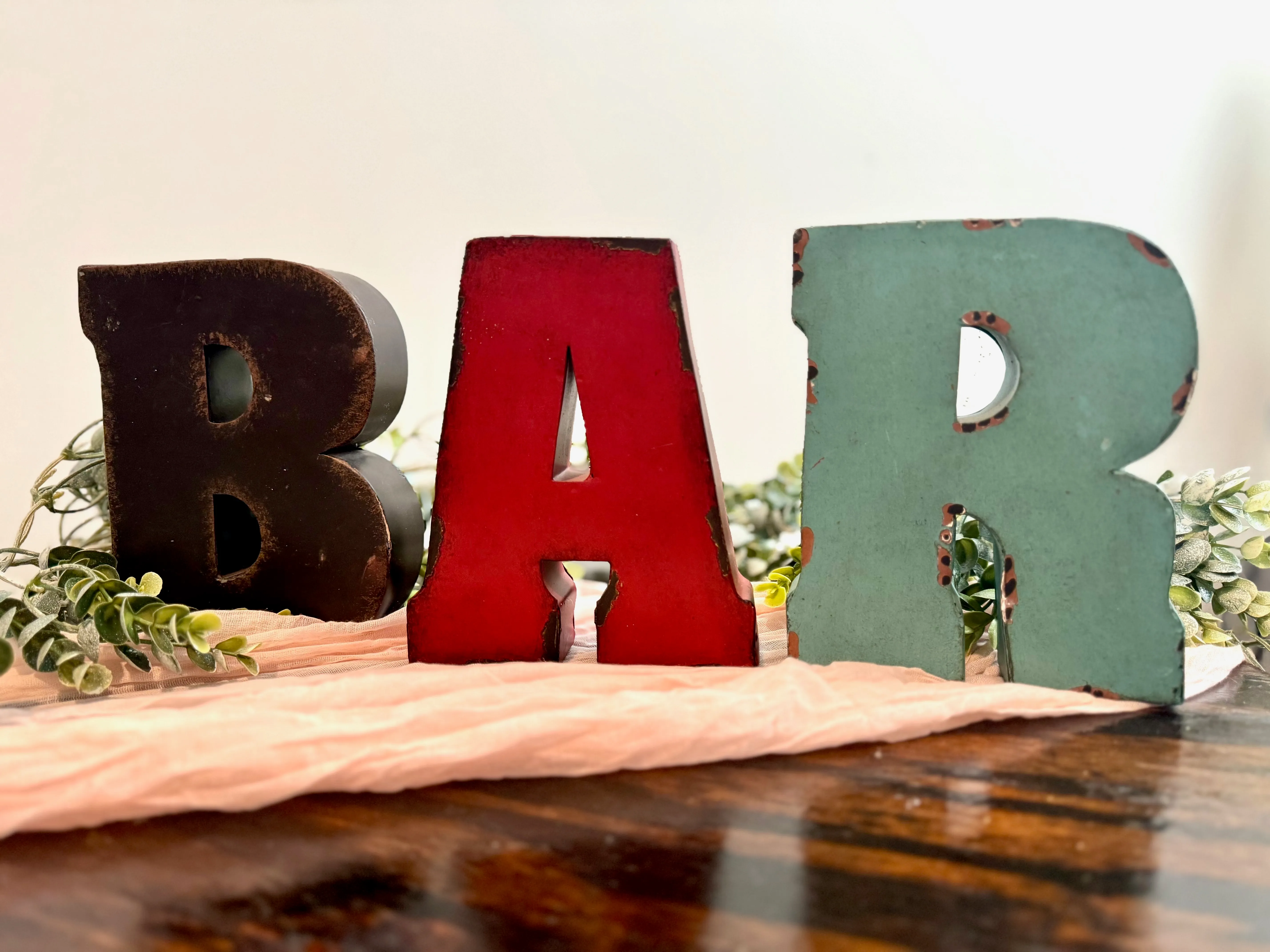 Metal BAR Letters