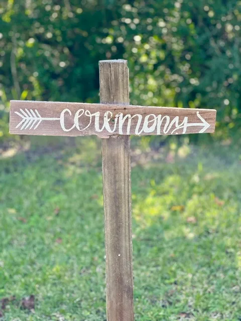 Wooden Stake Sign - Ceremony (type 1)