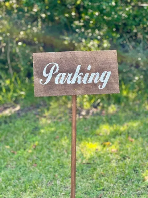 Wooden Stake Sign - Parking