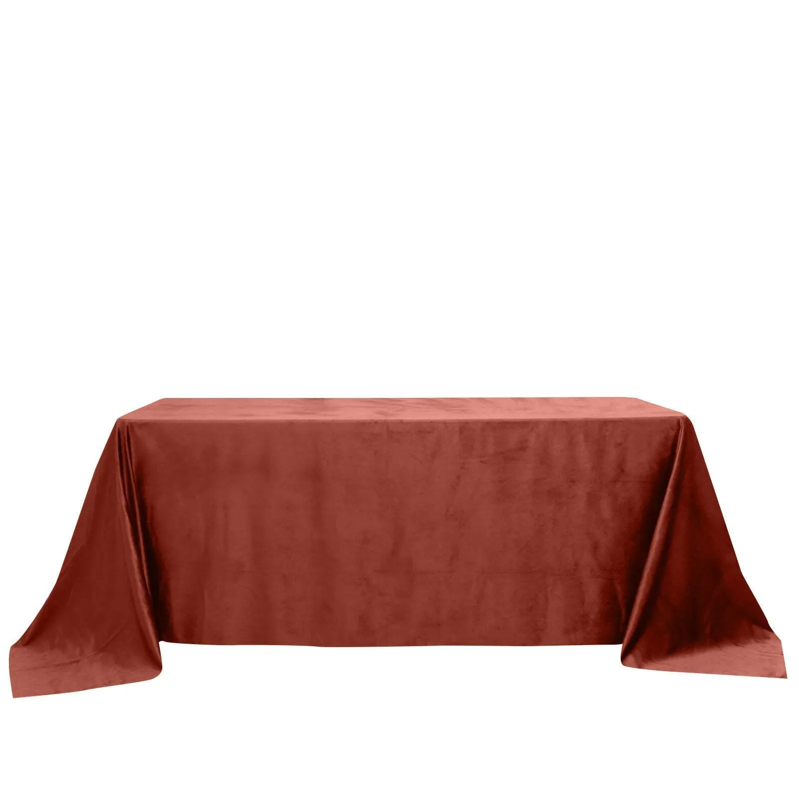 90"x132" Rectangle Terracotta (Rust) Linen