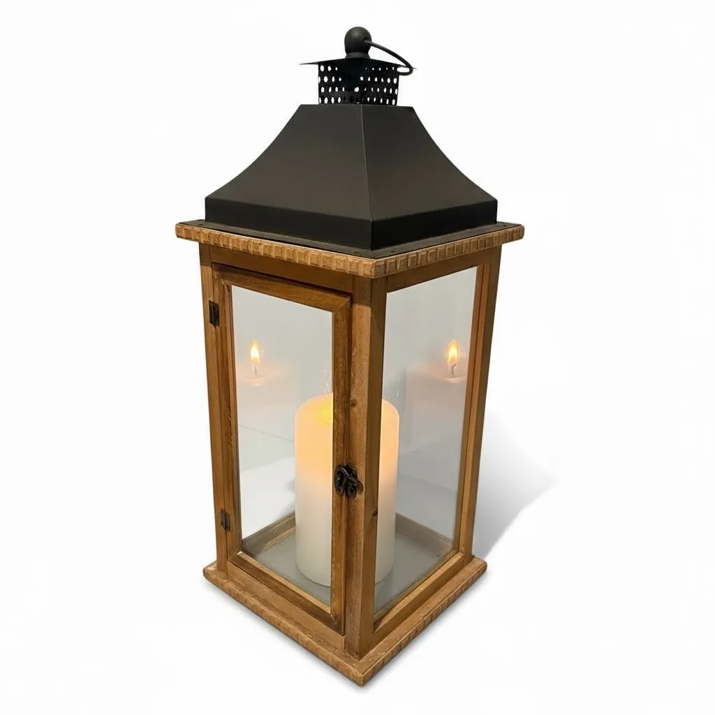 Light Wooden Lantern