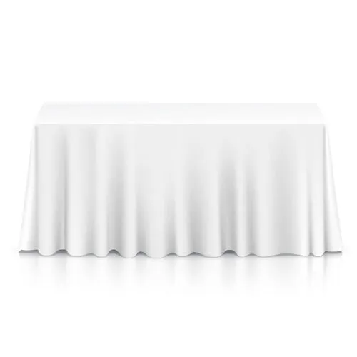 90"x132" Rectangle White Linen