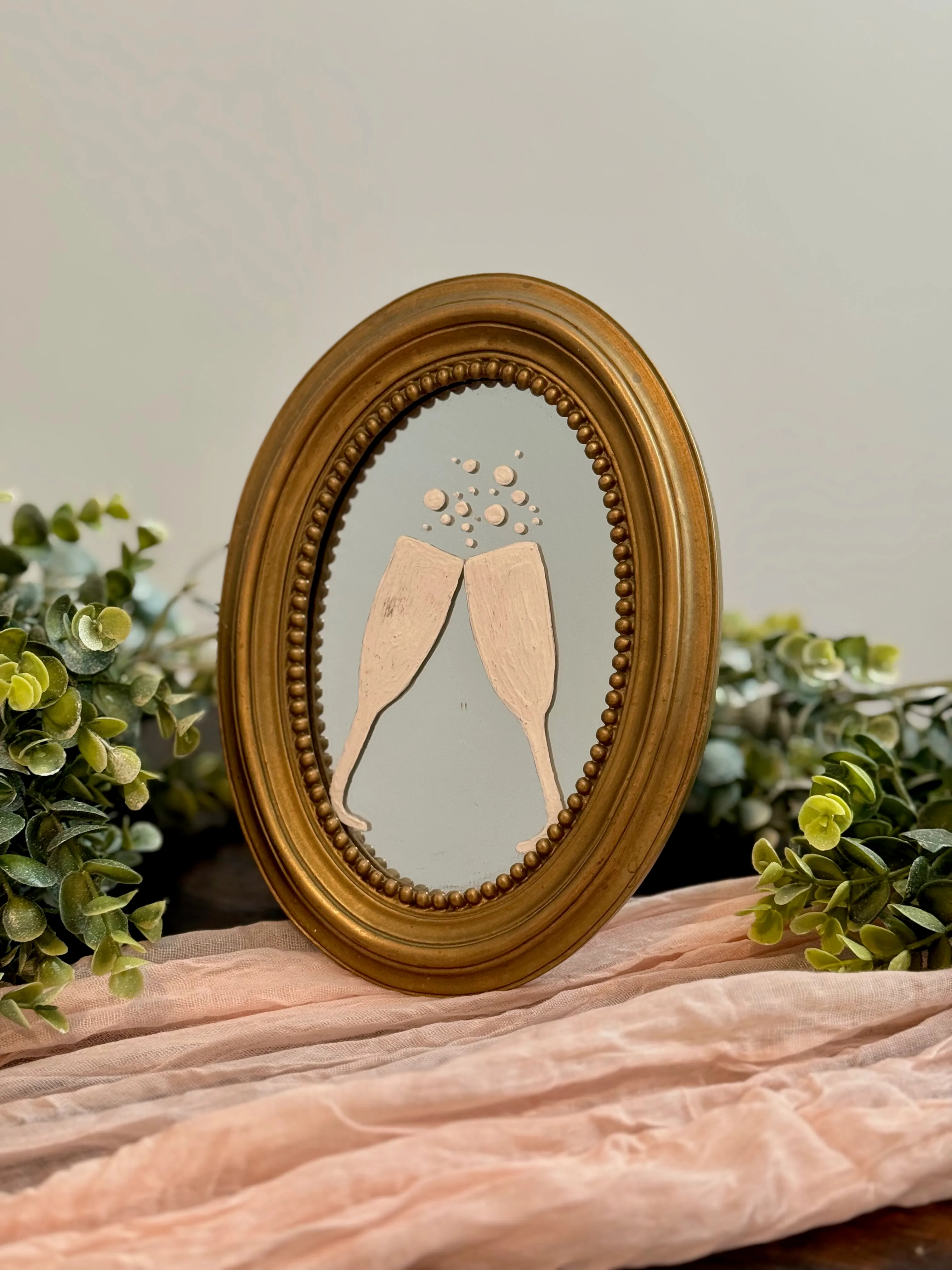 Champaign Glasses Mirror