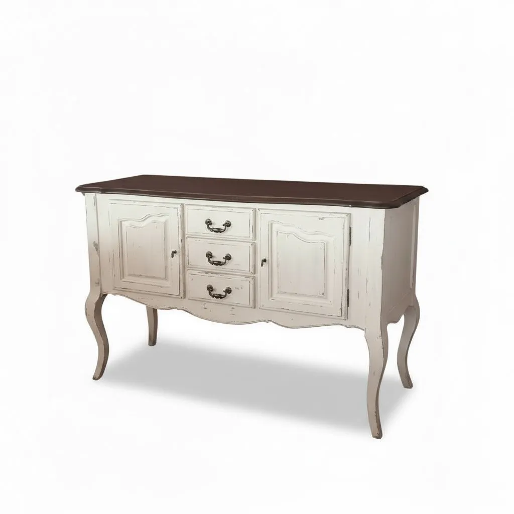 White Washed Buffet Table